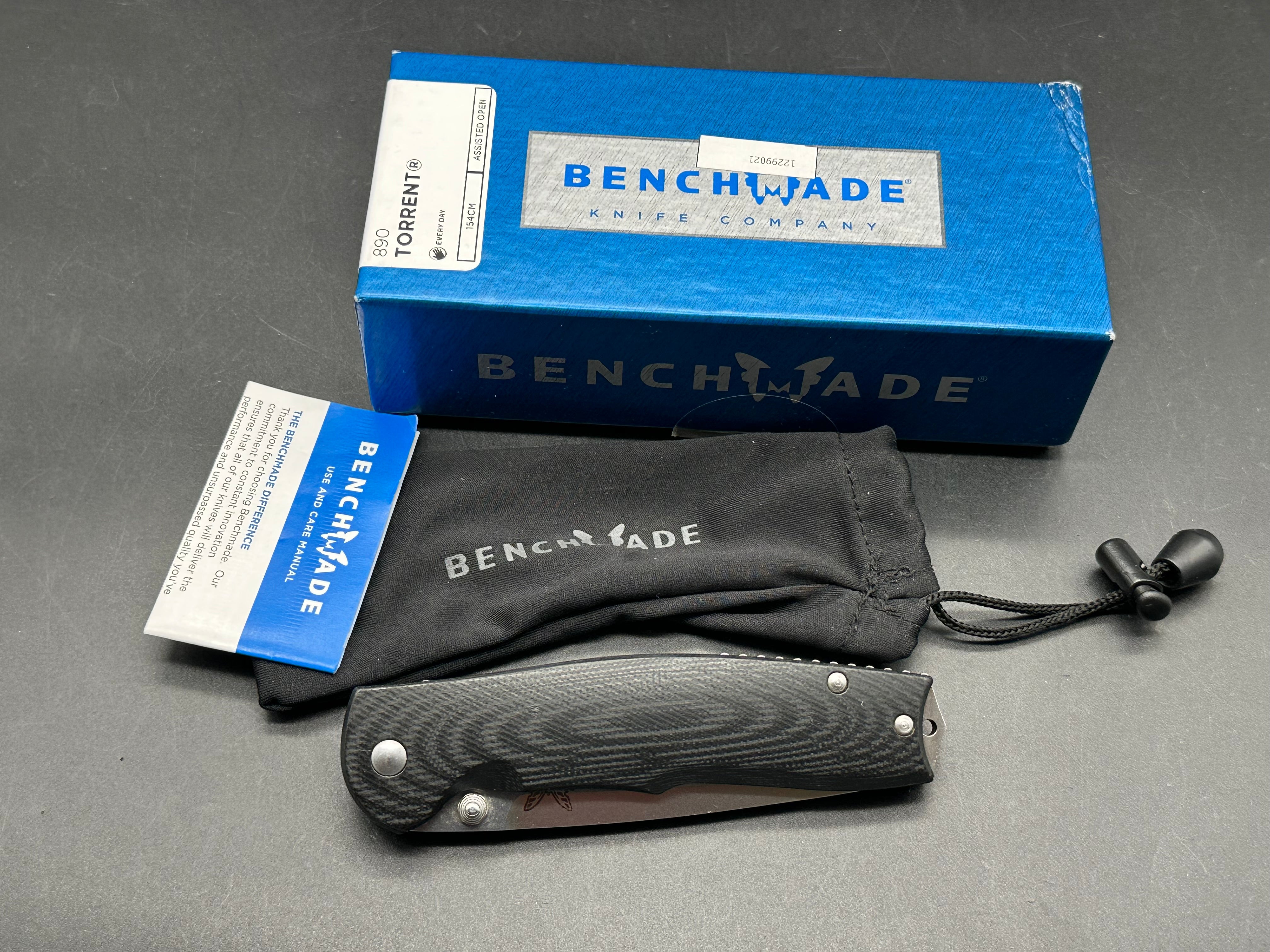 Benchmade Torrent Spring Assisted Knife (3.6" Satin) 890
