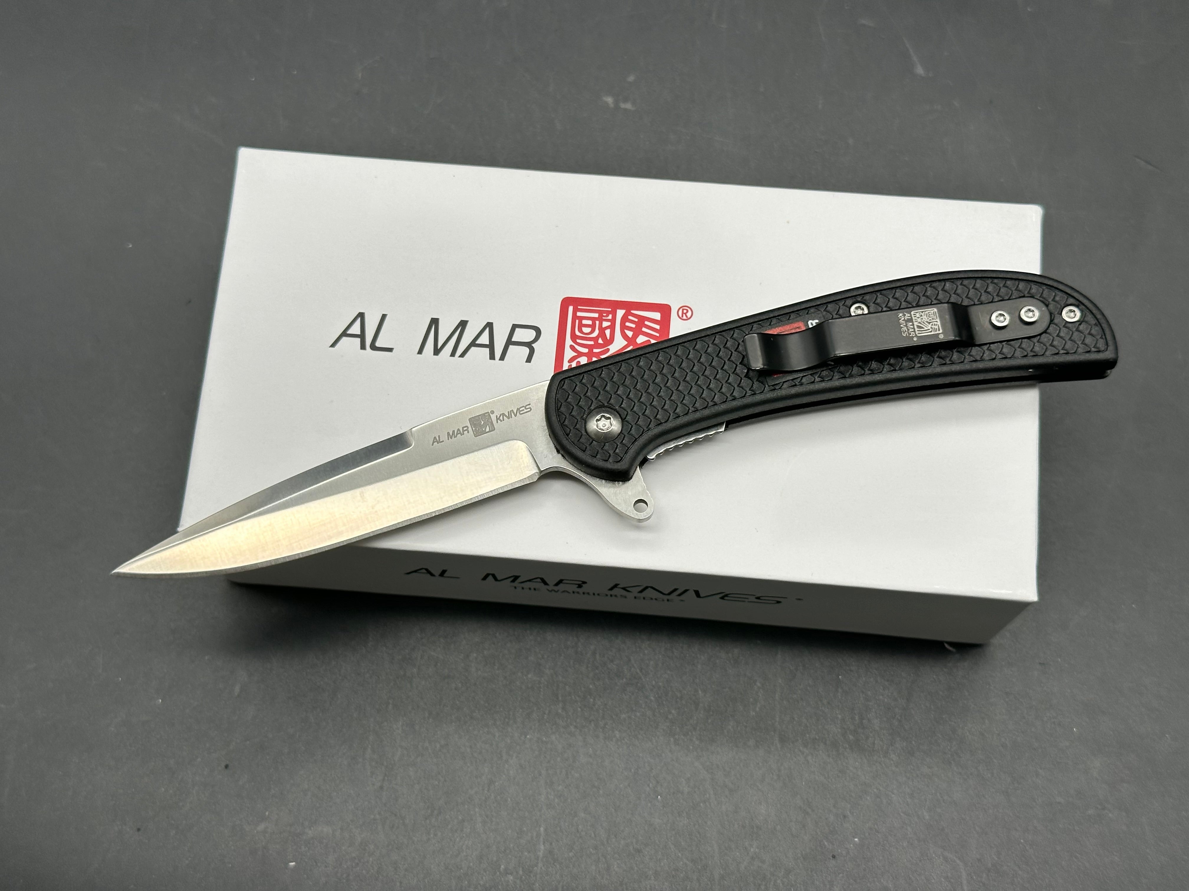 Al Mar Knife UTAS CBB 8CR 56HRC Satin 2.75IN TRAD GLNYLON Black