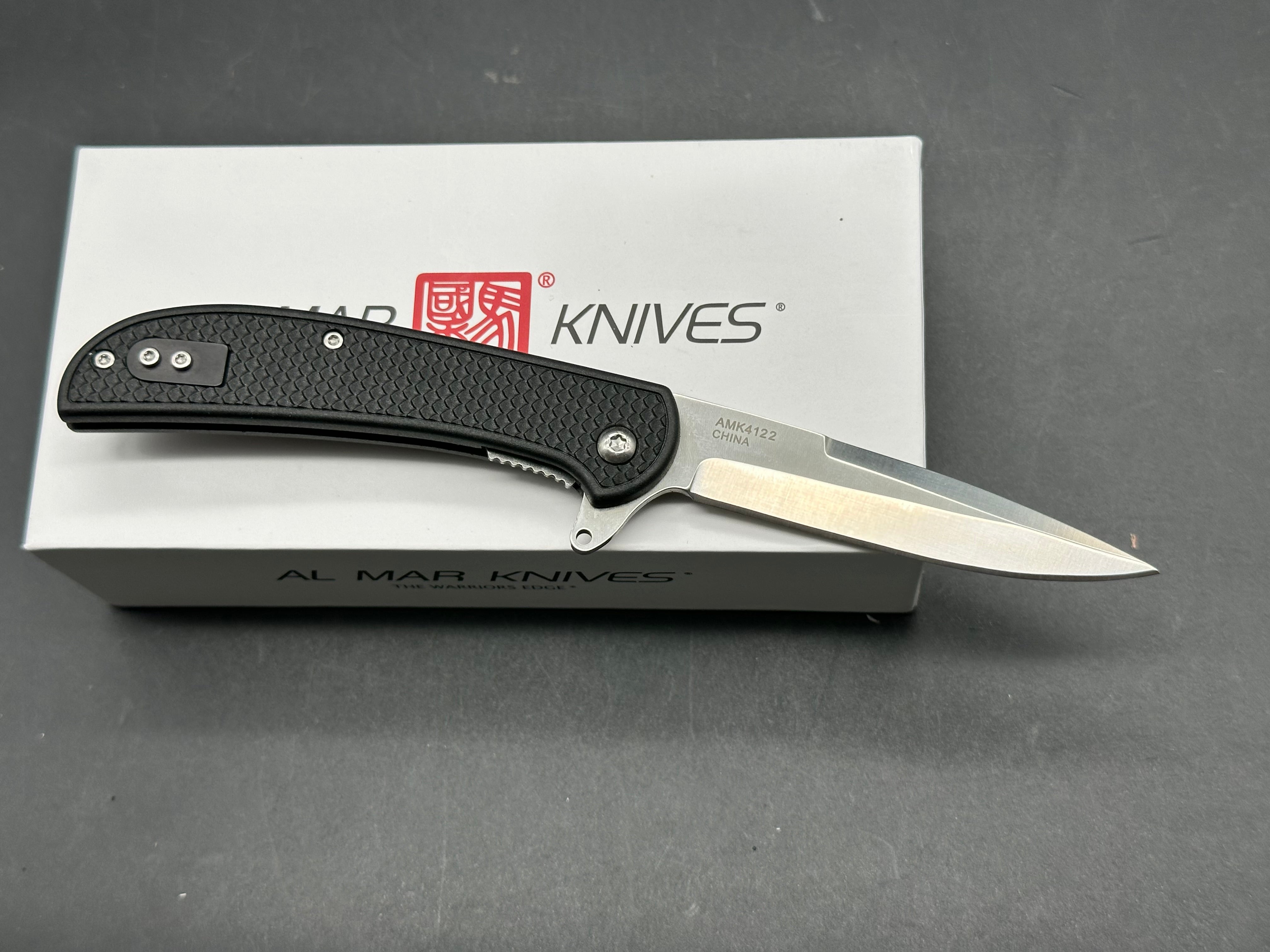 Al Mar Knife UTAS CBB 8CR 56HRC Satin 2.75IN TRAD GLNYLON Black
