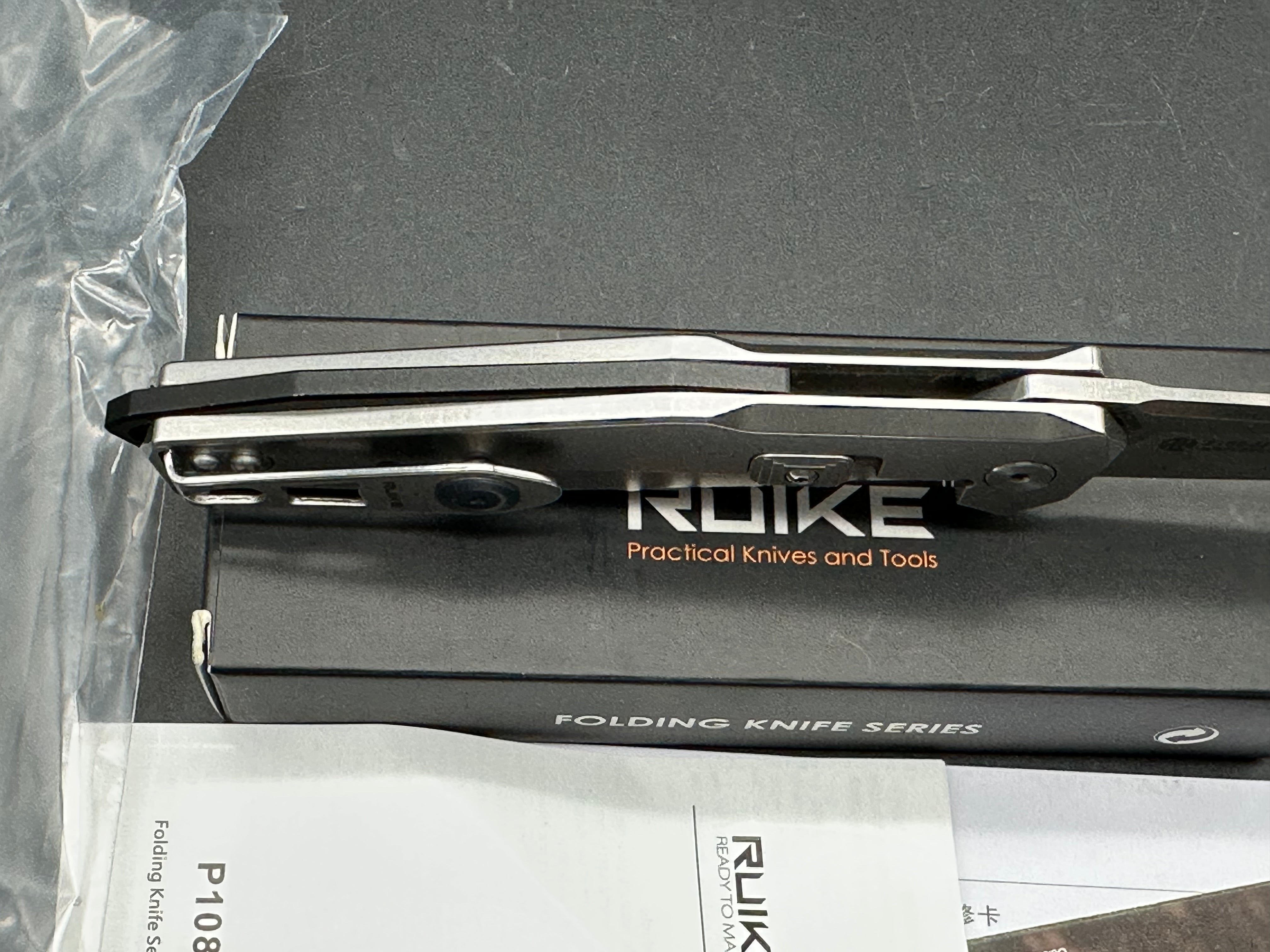 RUIKE P108 Frame Lock Knife w/ Beta Plus Lock (3.5" Satin)