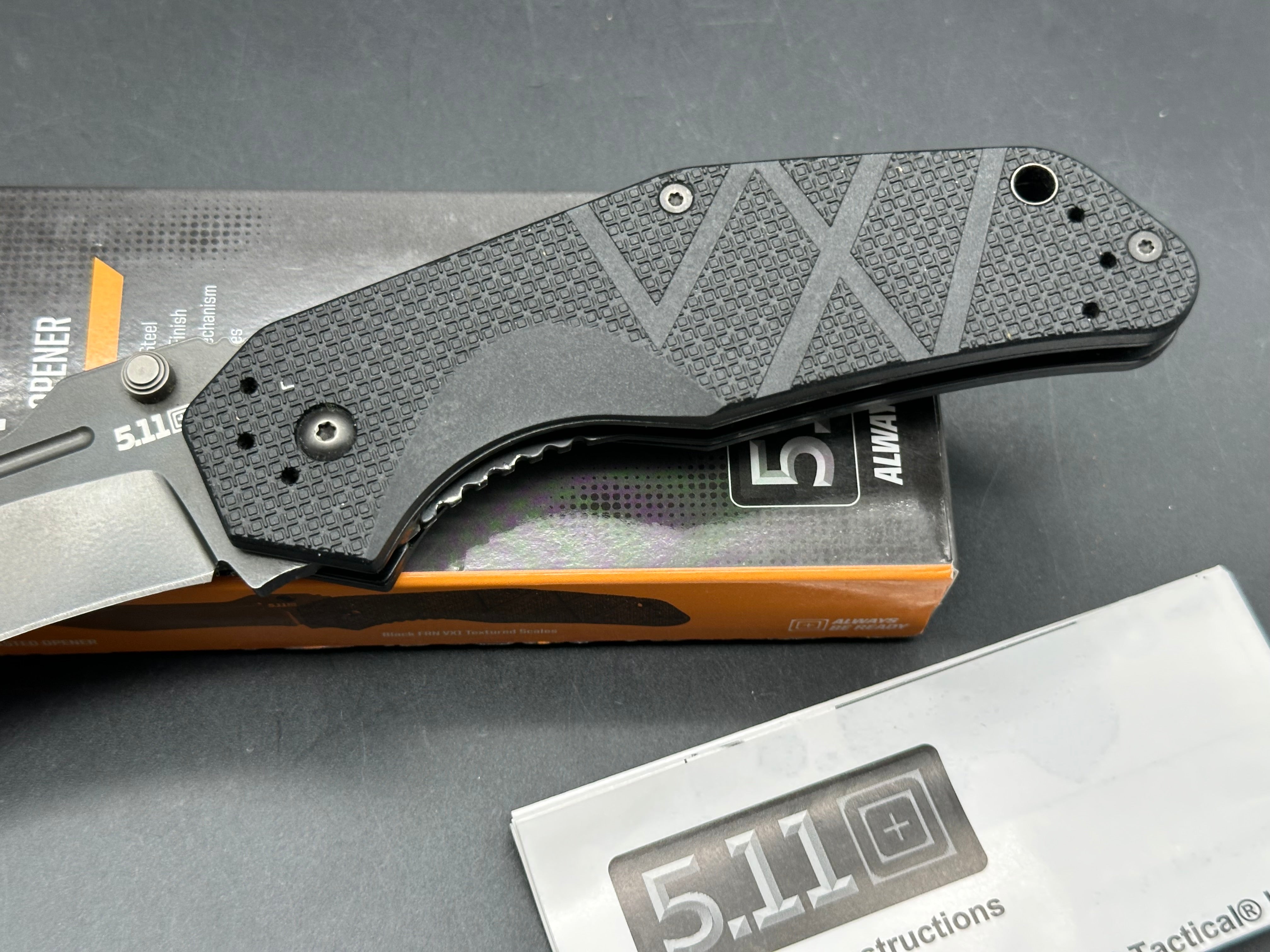 5.11 Tactical RFA Spring Assisted Knife Black FRN (3.5" Black)