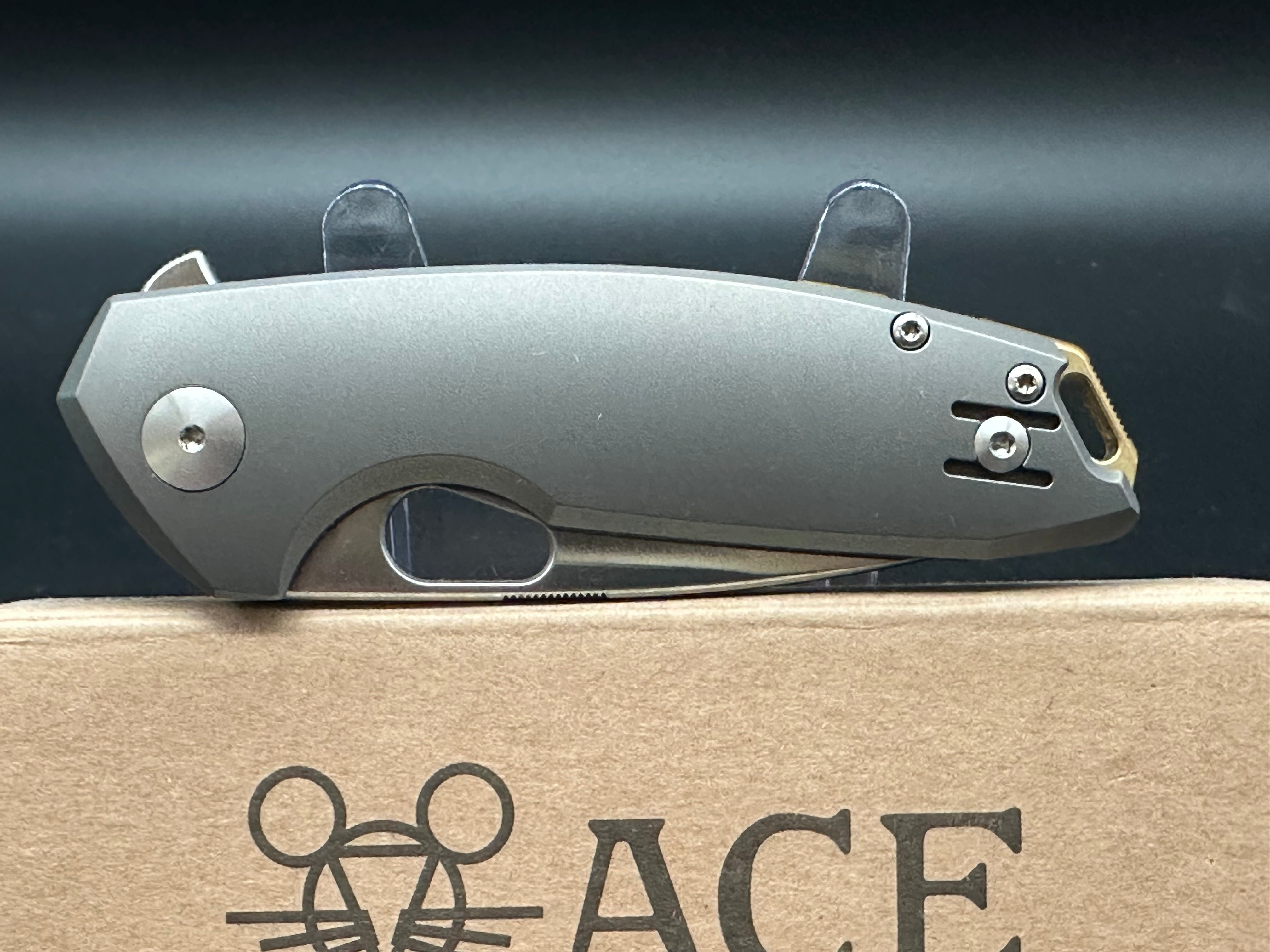 GiantMouse Vox/Anso ACE Tribeca Knife Titanium (3.2" Satin) MagnaCut