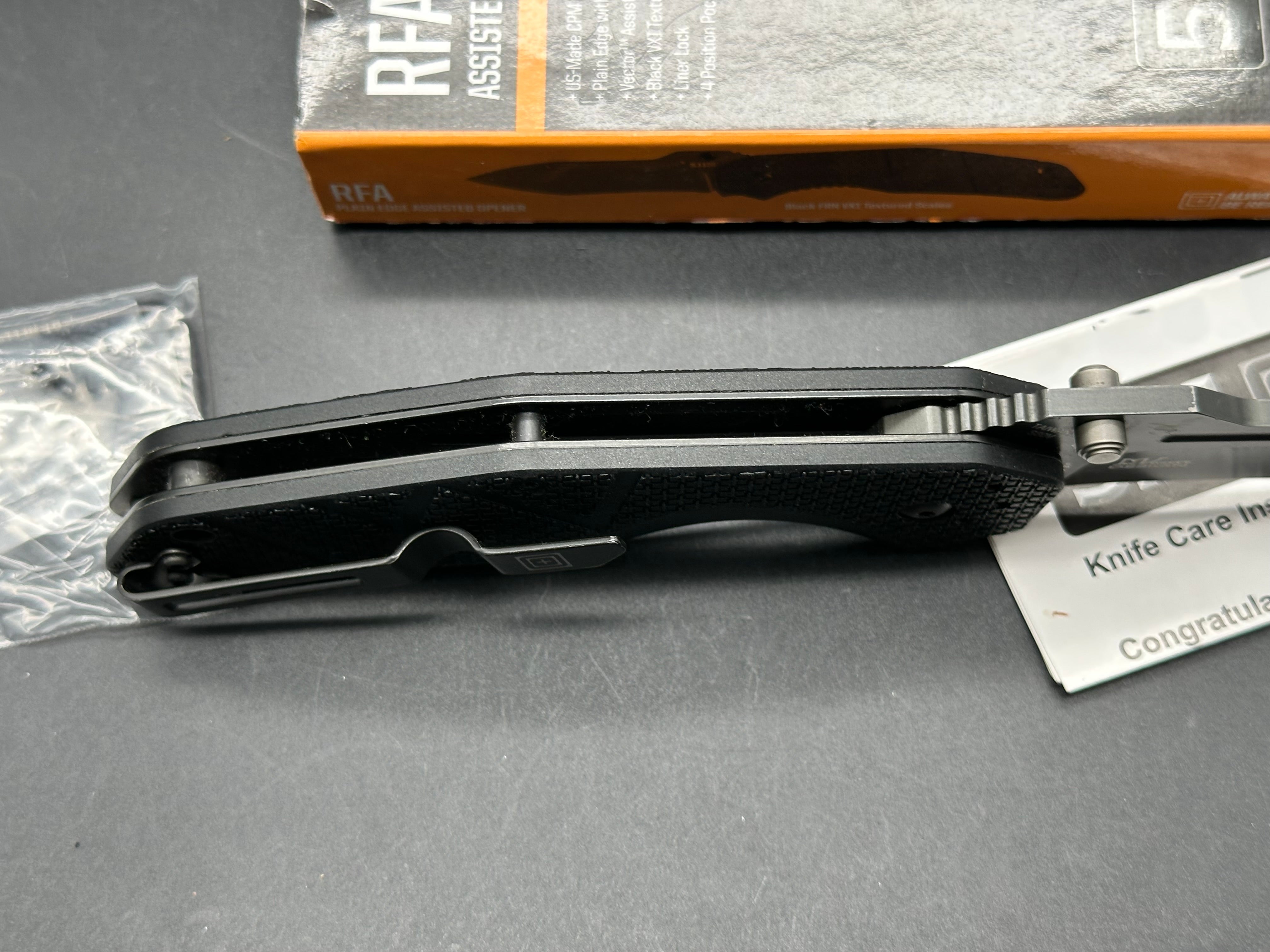 5.11 Tactical RFA Spring Assisted Knife Black FRN (3.5" Black)