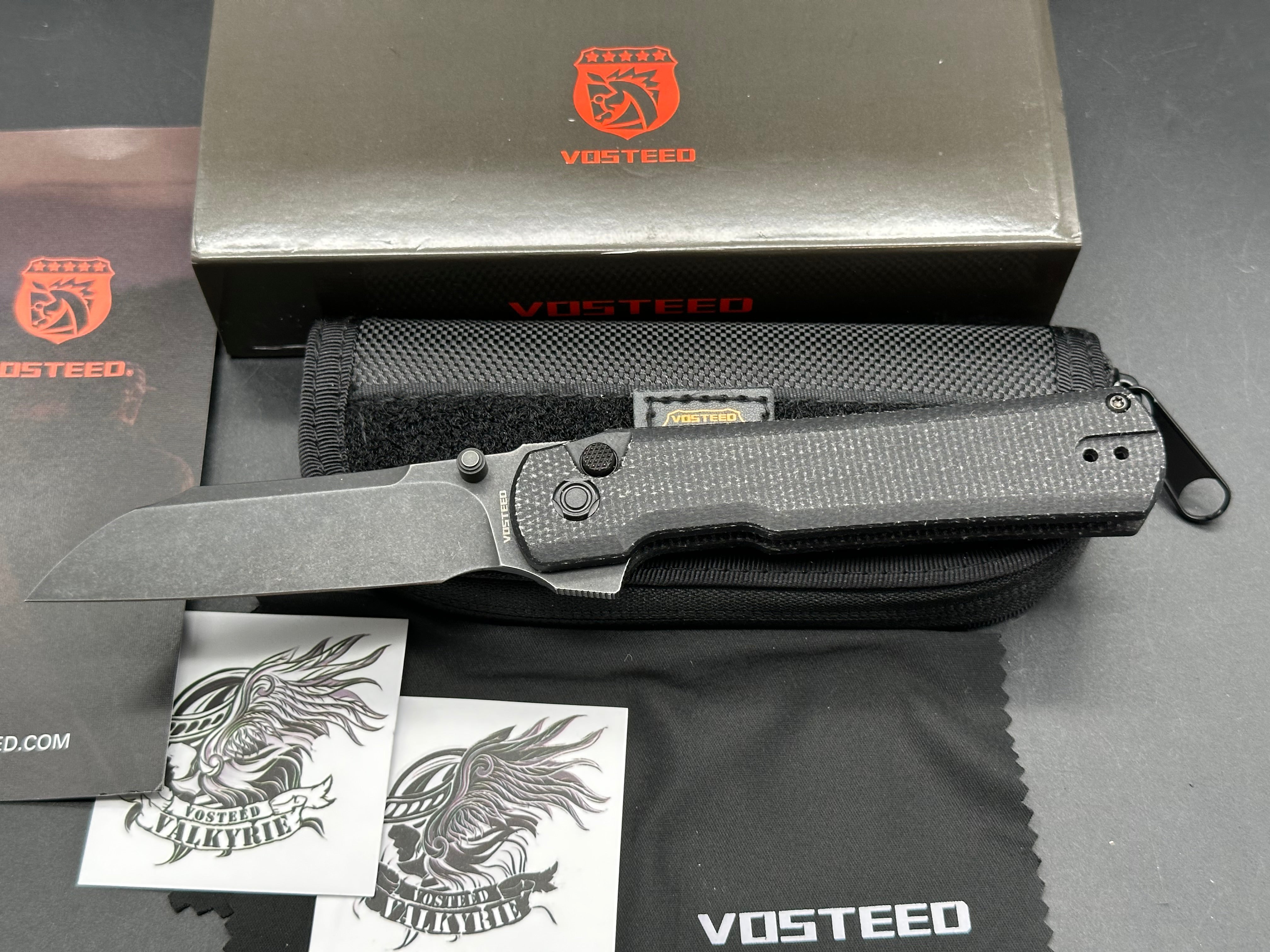 Vosteed Valkyrie - Trek Lock Knife (3.26" Nitro-V Blade Micarta Handle)