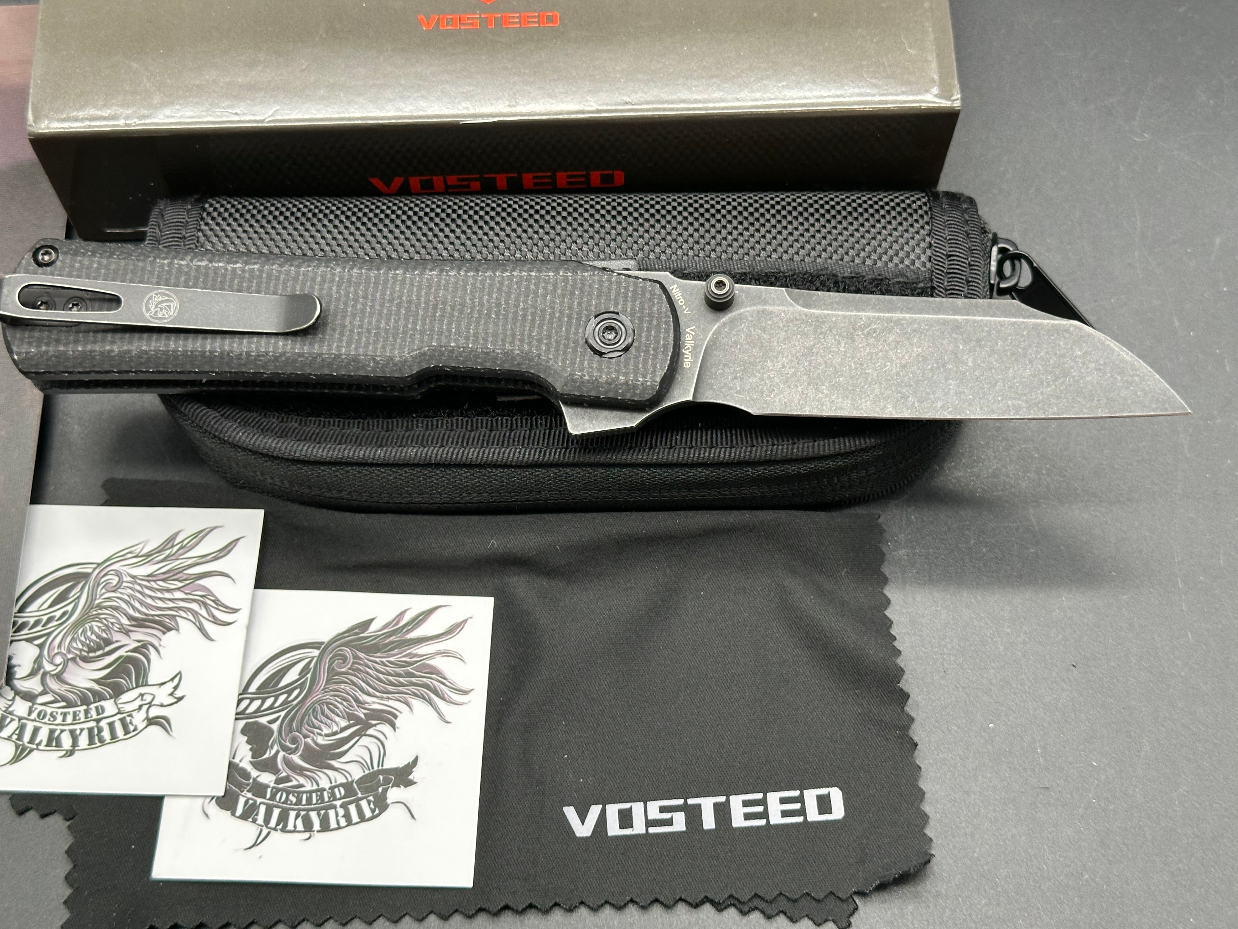 Vosteed Valkyrie - Trek Lock Knife (3.26" Nitro-V Blade Micarta Handle)