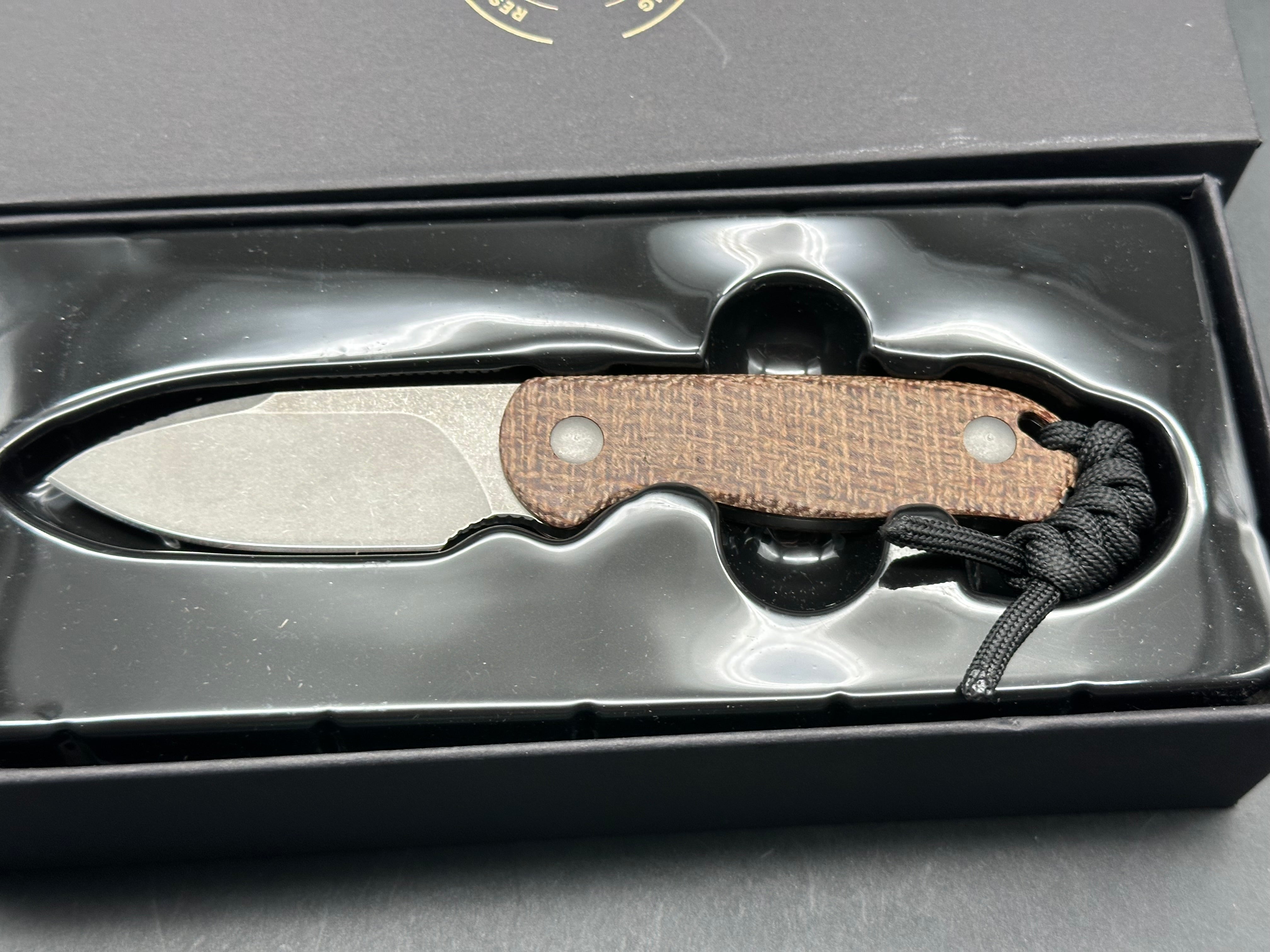 Kizer Drop Bear fixed blade plus additional custom sheath