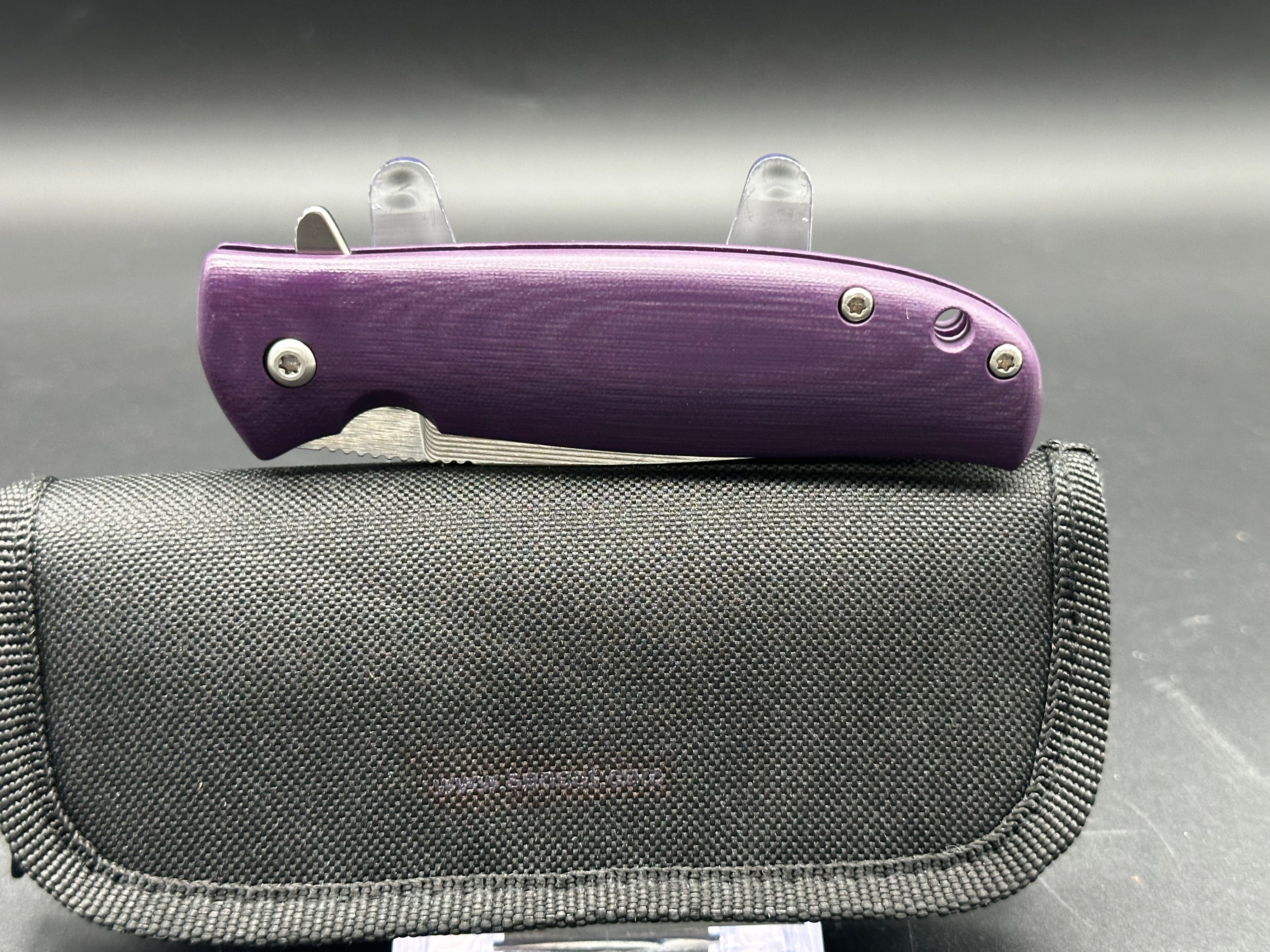 North Arm Skaha 2 3.3" S35VN CNC Milled Blade with Purple G10 Handle