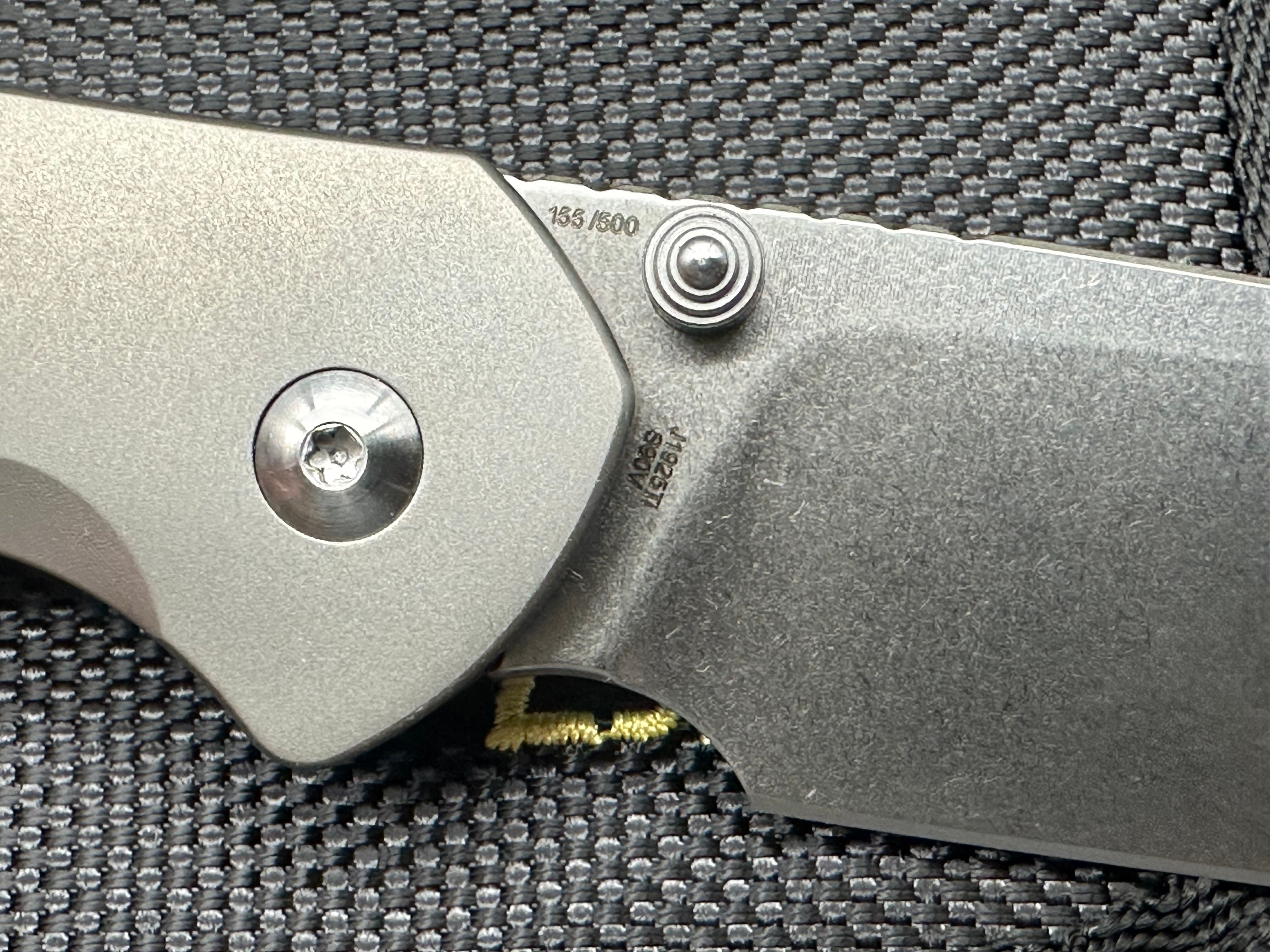 CJRB Pyrite CPM S90v Blade Titanium Handle (Limited Edition)