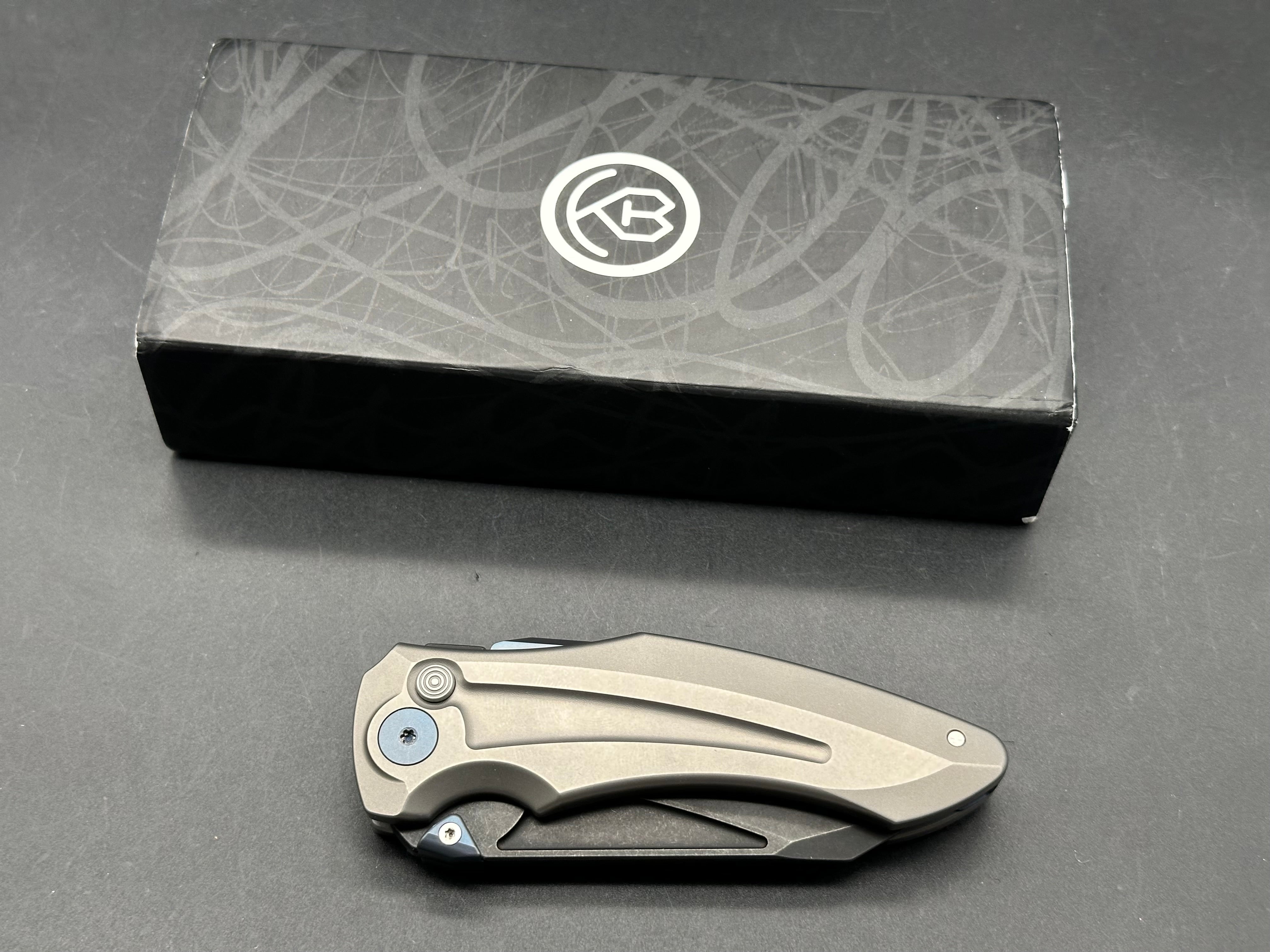 Jake Hoback Summo M390 DLC blade Titanium scales