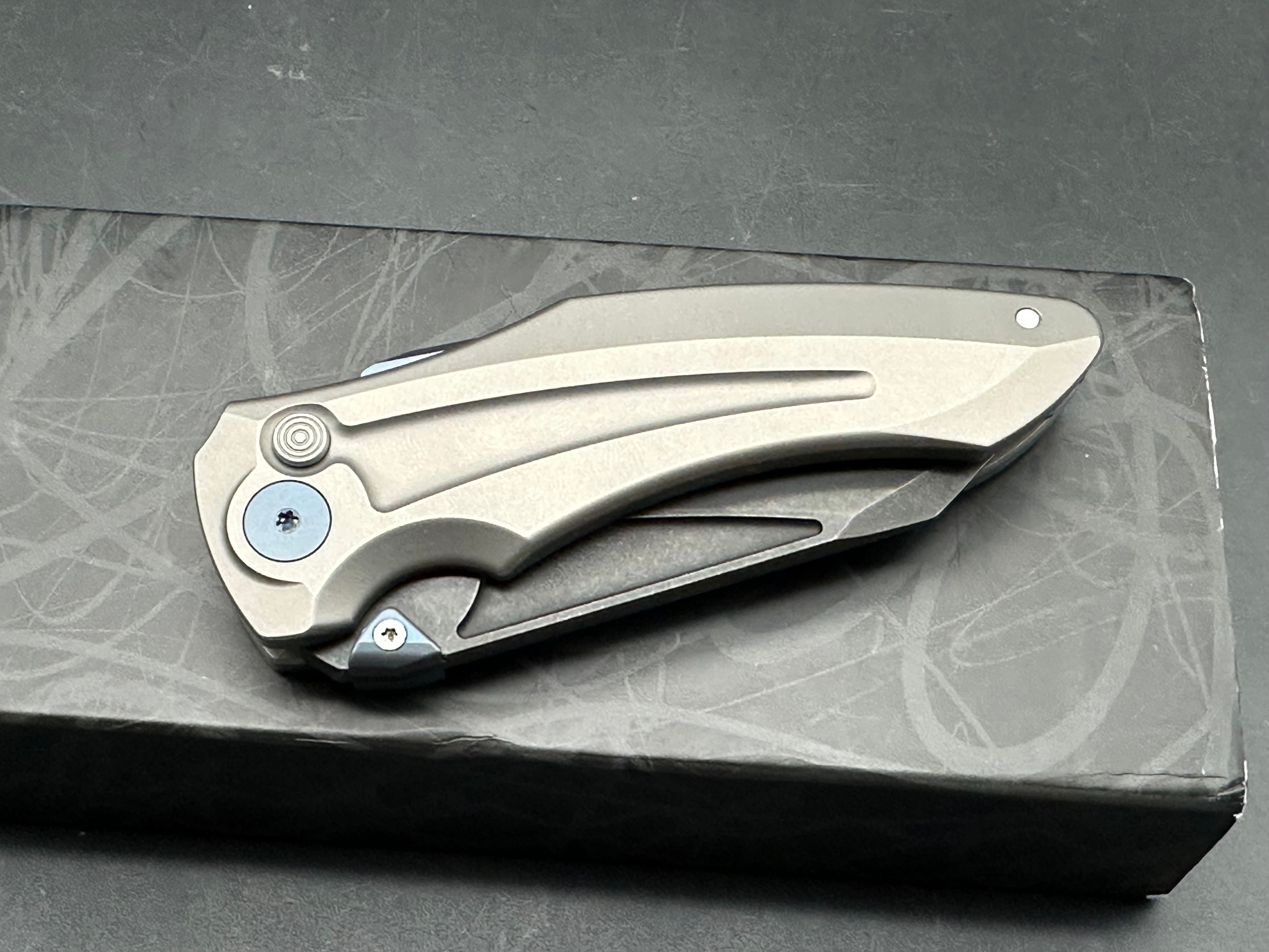 Jake Hoback Summo M390 DLC blade Titanium scales