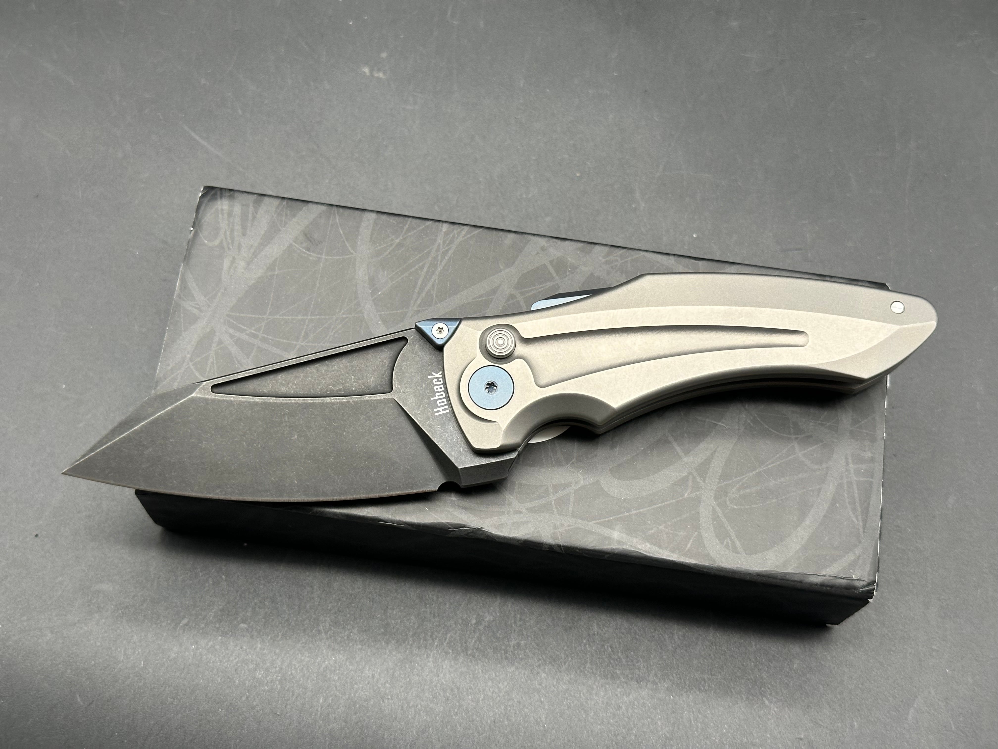 Jake Hoback Summo M390 DLC blade Titanium scales