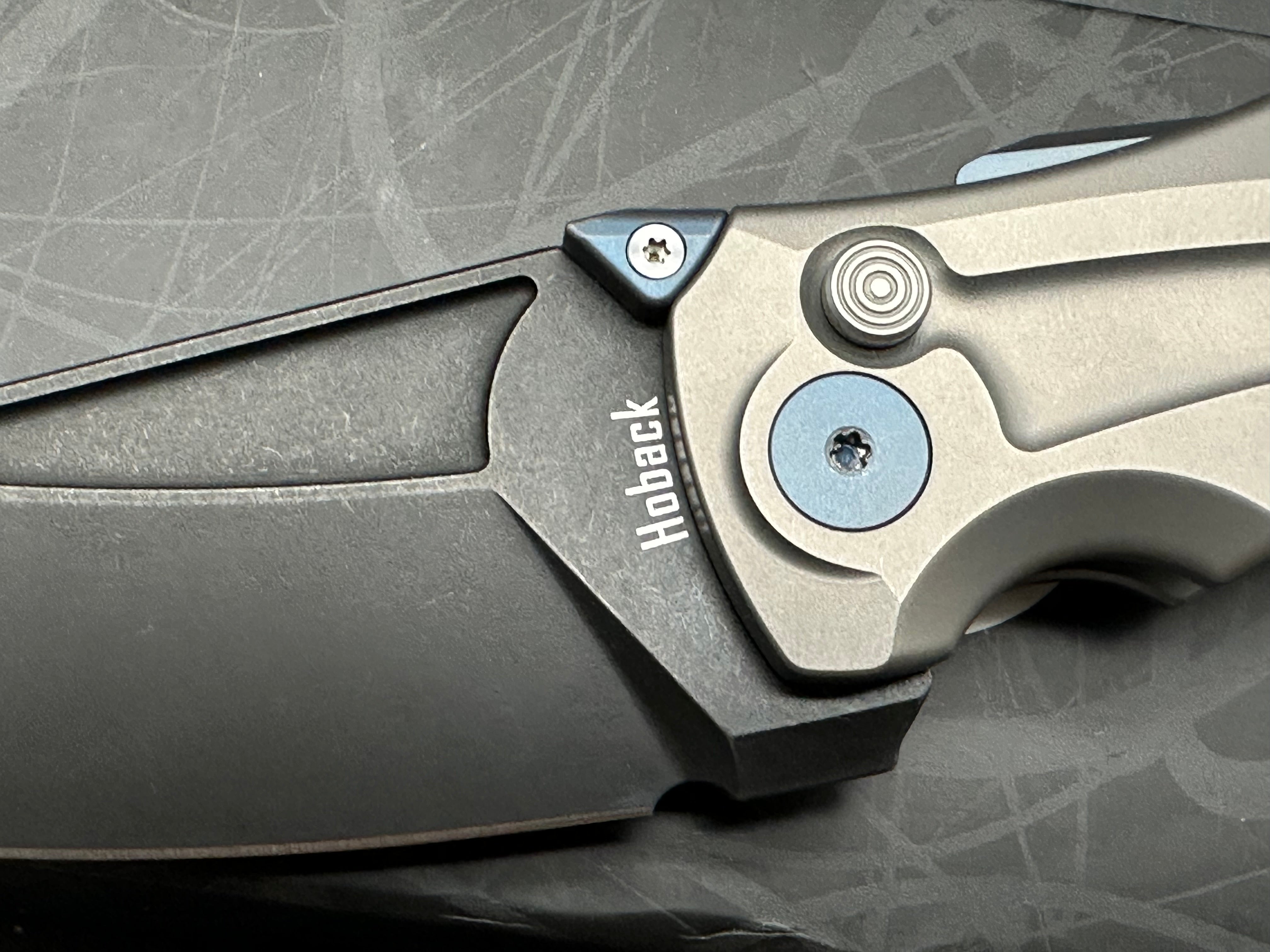 Jake Hoback Summo M390 DLC blade Titanium scales