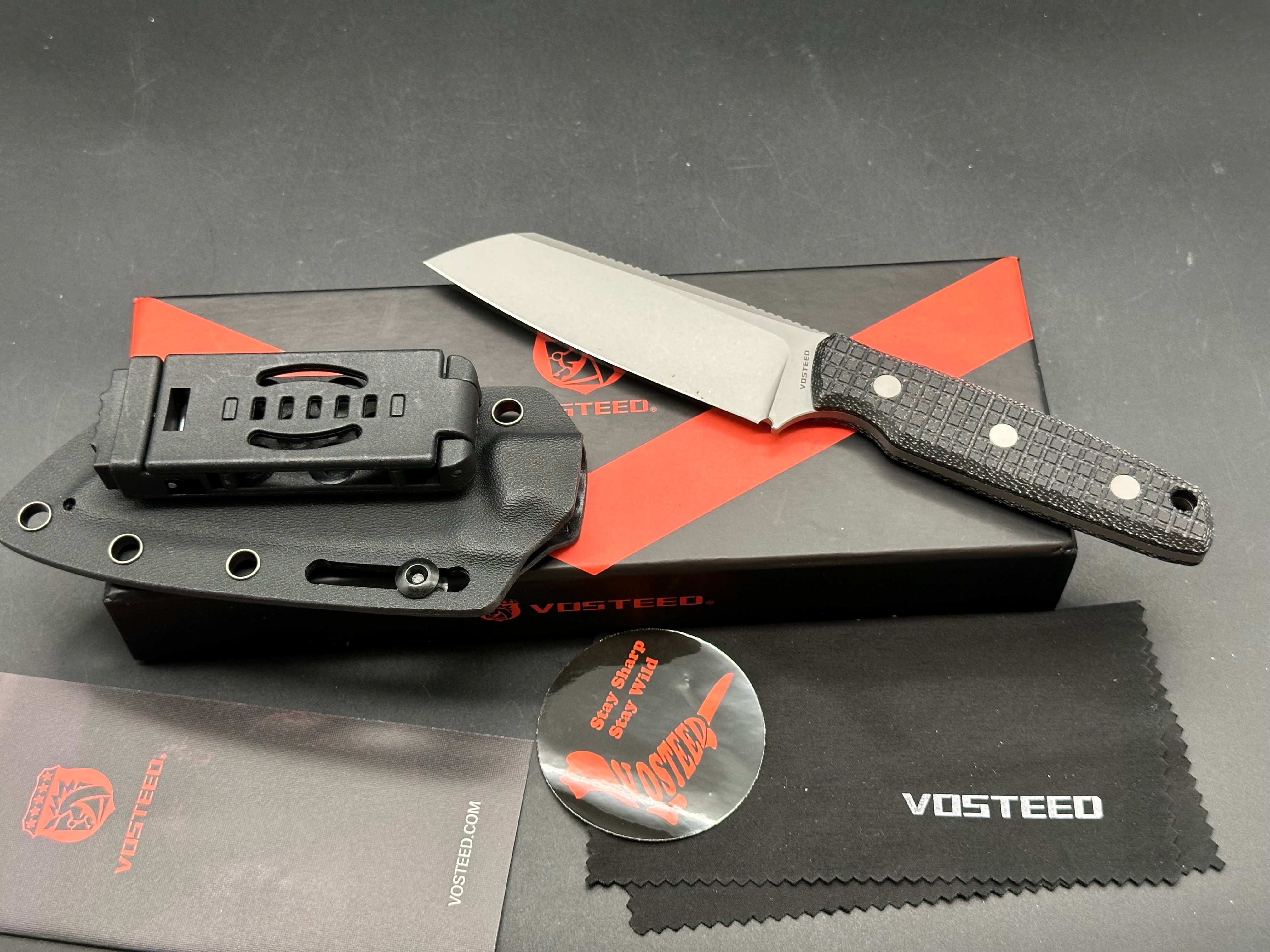 Vosteed Mink - Fixed Blade Knife (3.99" Nitro-V Blade & Micarta Handle)
