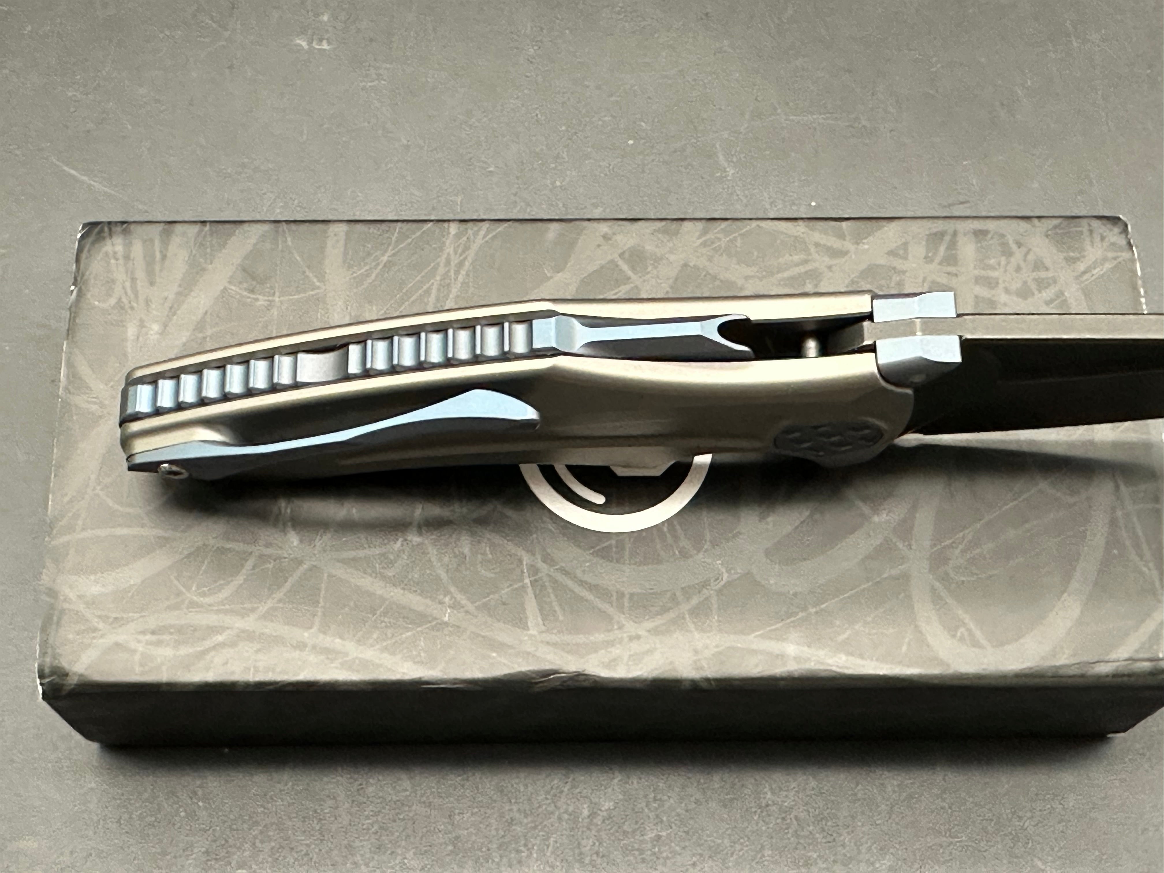 Jake Hoback Summo M390 DLC blade Titanium scales