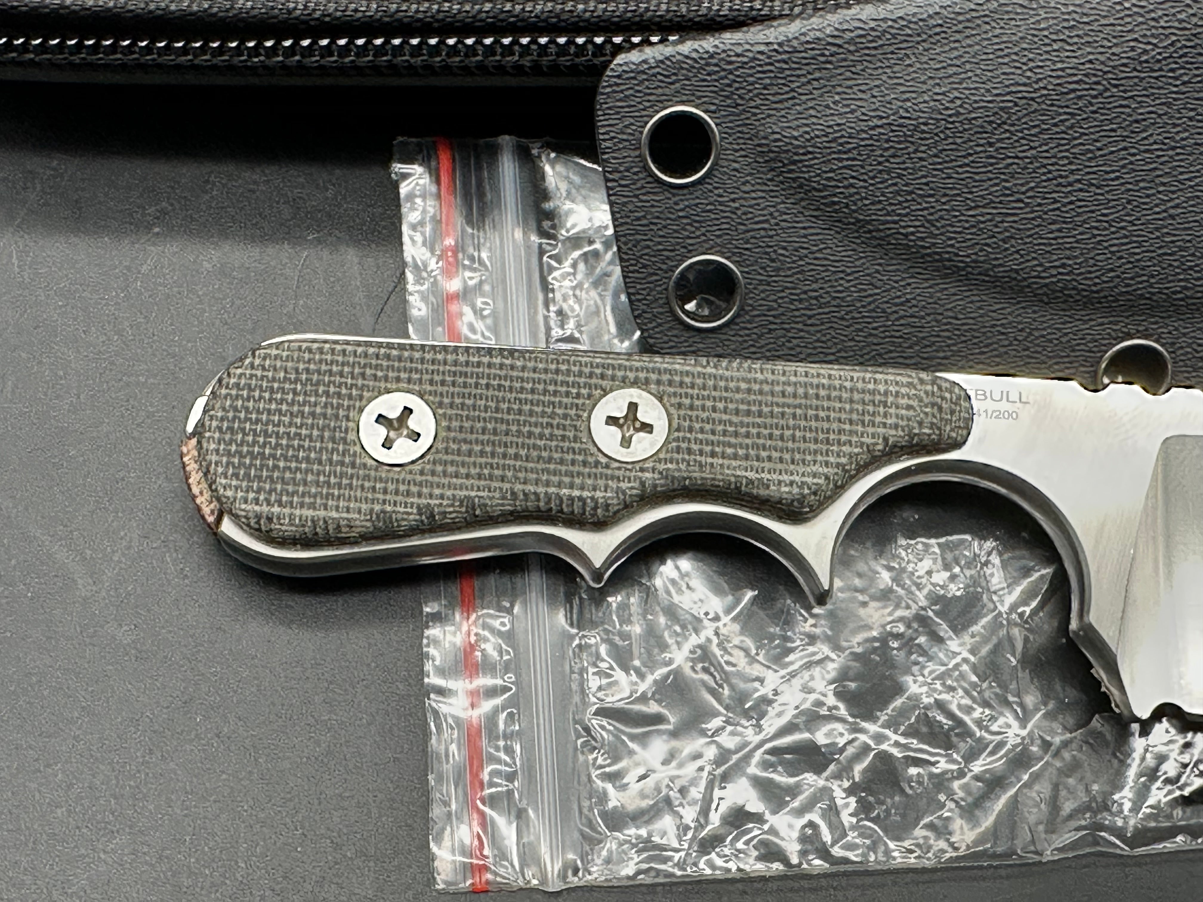 PMP Bulldog fixed blade knife plus custom sheath