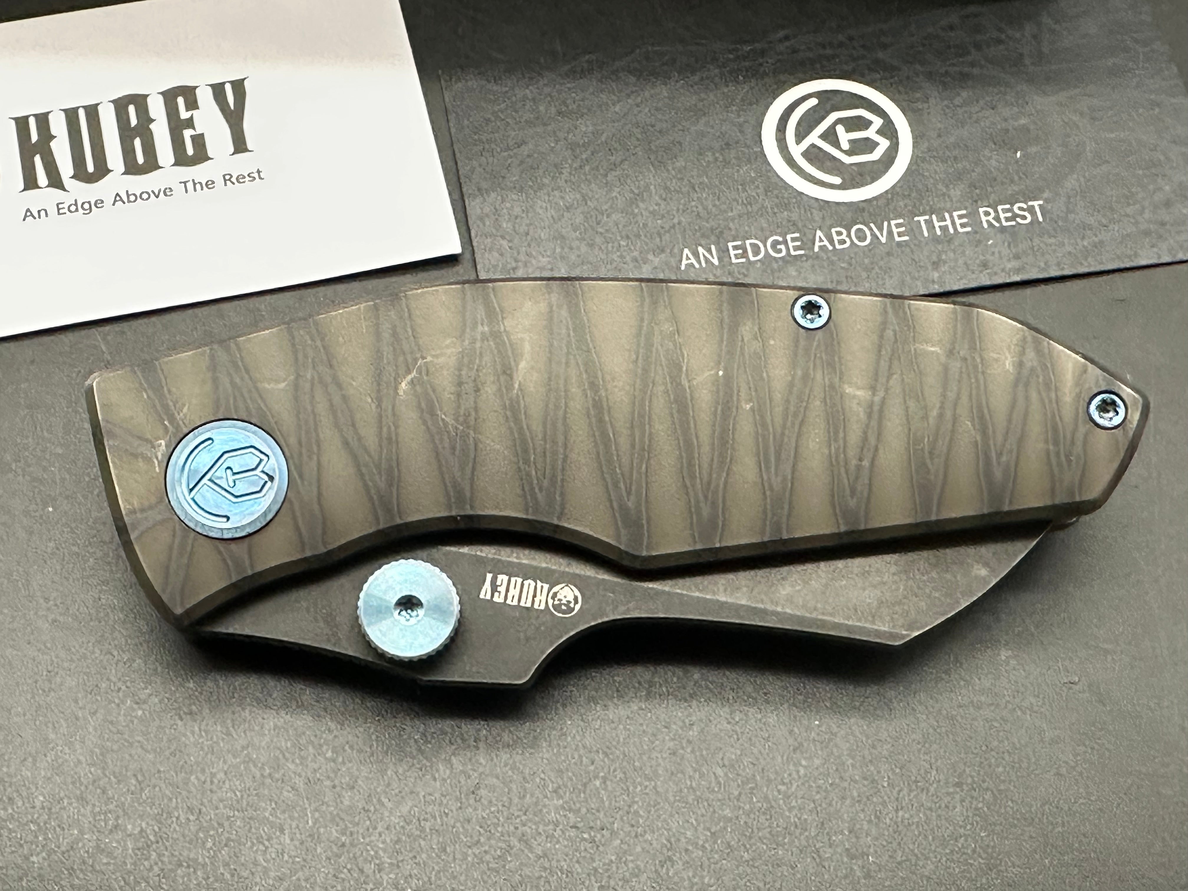 Kubey Monsterdog m390 blade flame Ti scales