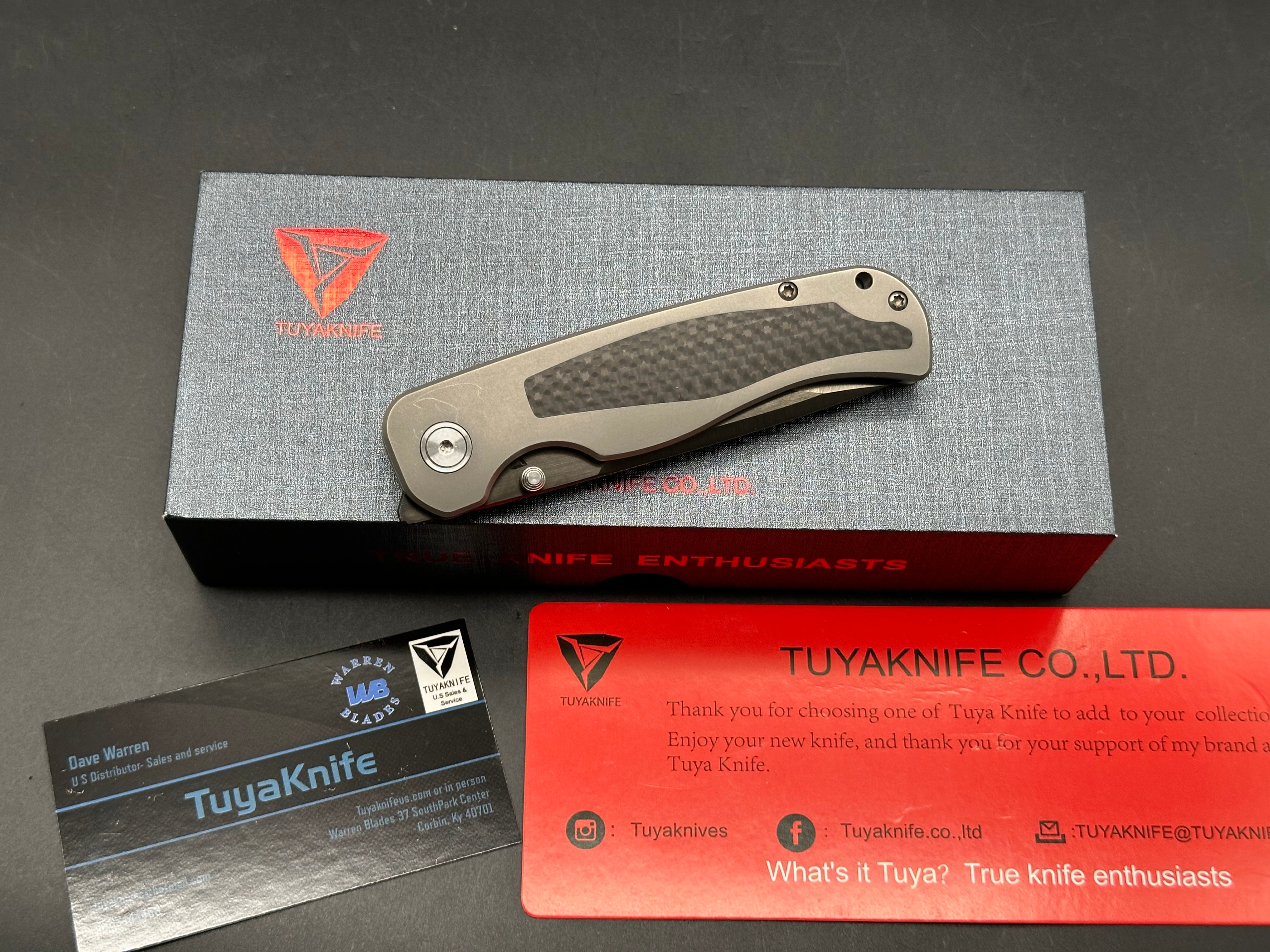Tuya Wrath V2 M390 blade Ti/Cf scales
