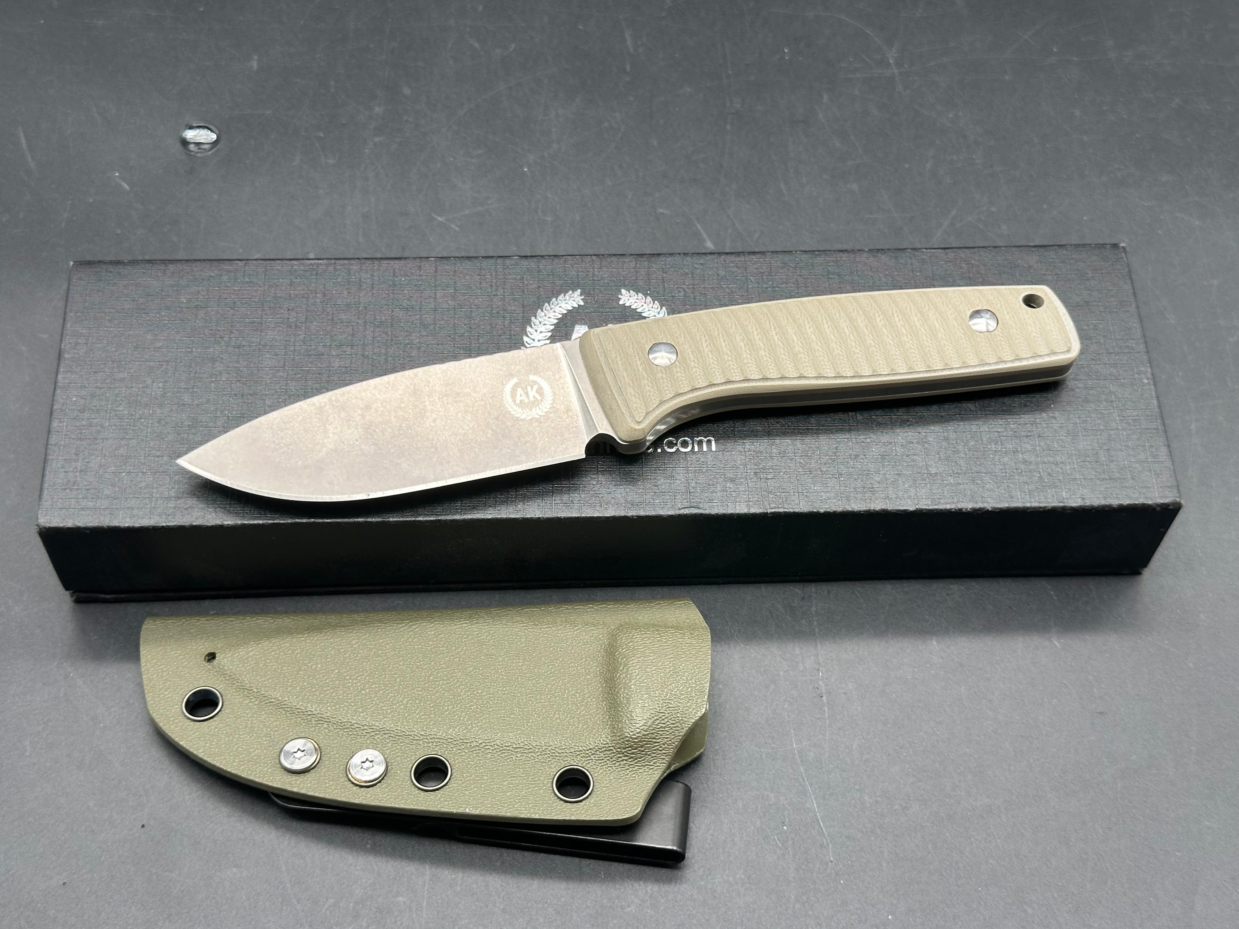 THE ASHER 'LIL BUDDY milled G10 scales w/S90V blade