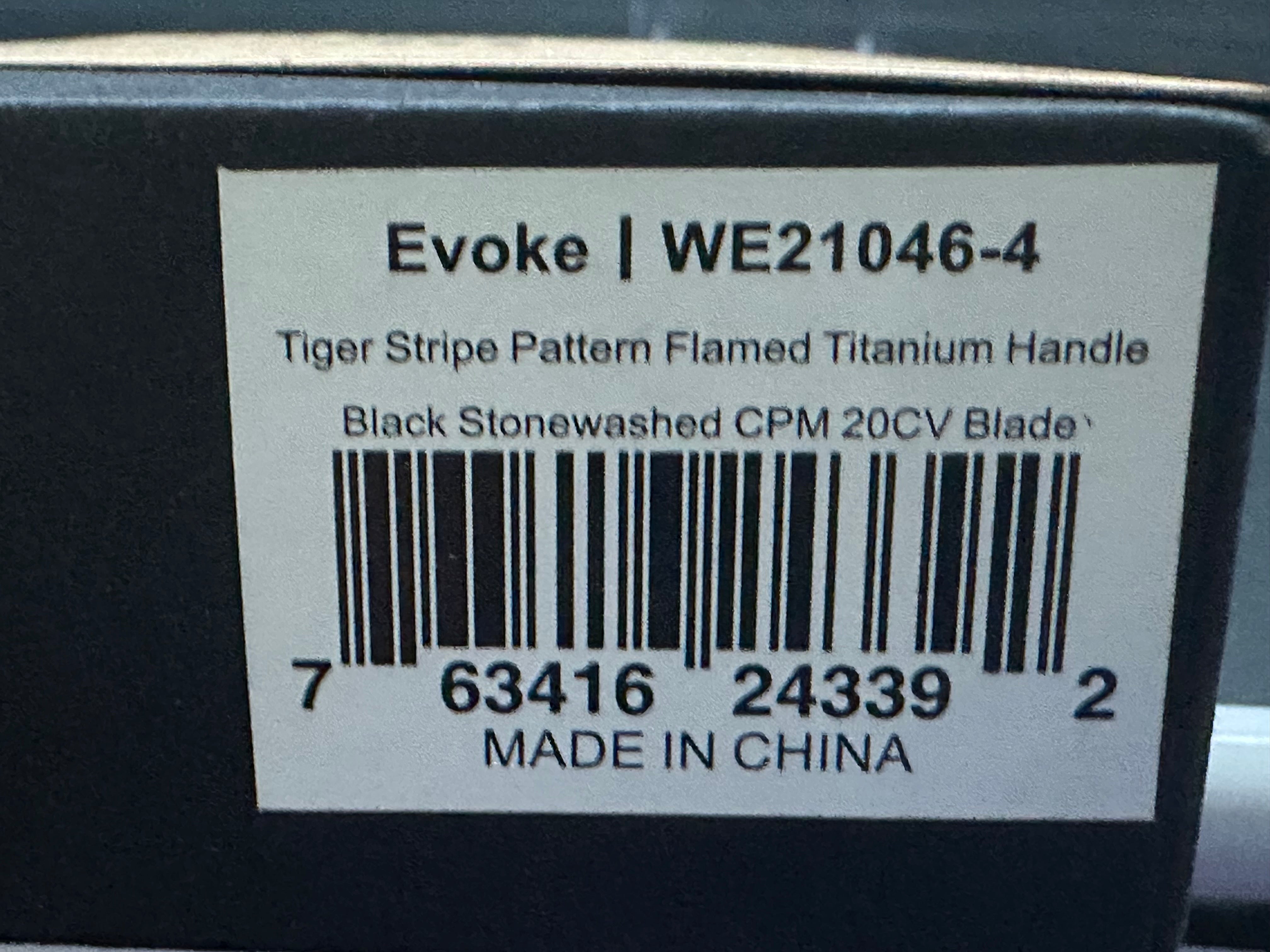 WE Evoke 20CV Flamed Titanium