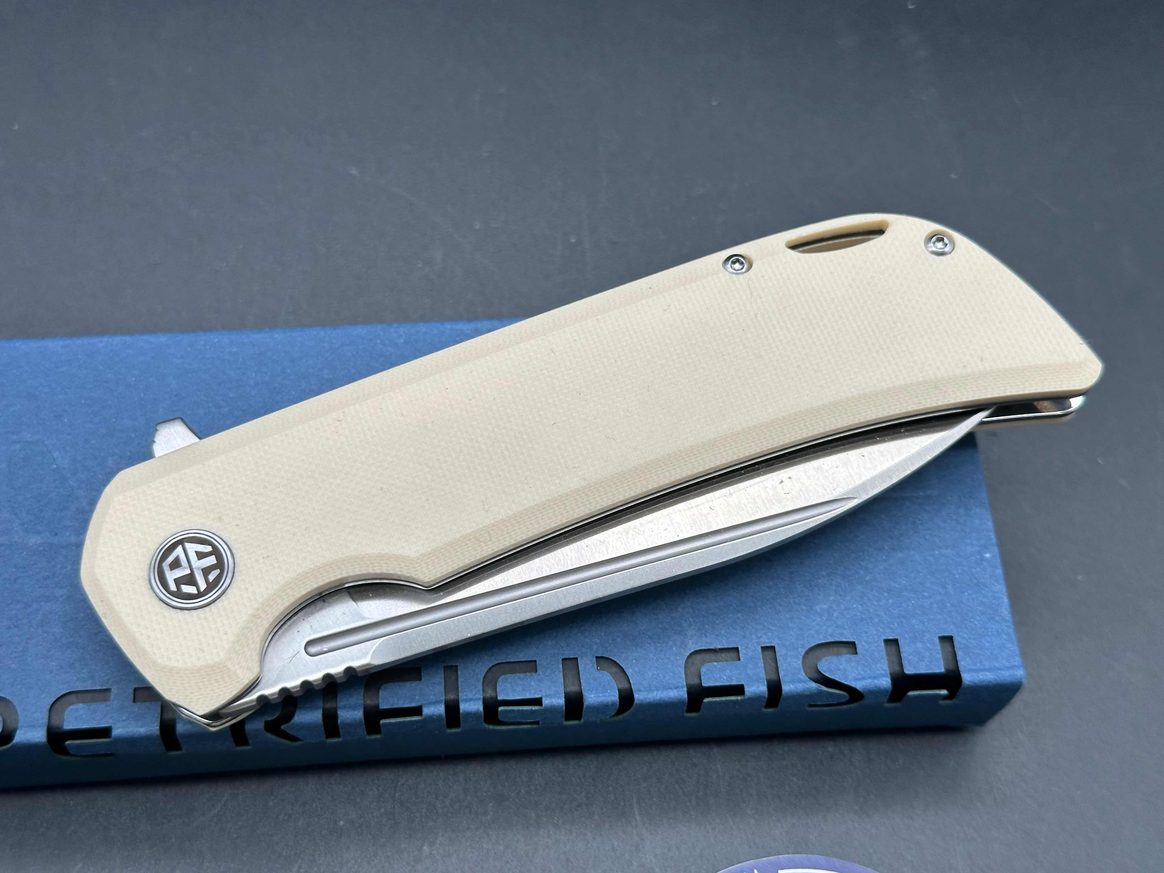 Petrified Fish PFB05 Tunny , 3.86" 14C28N Steel Blade, G10