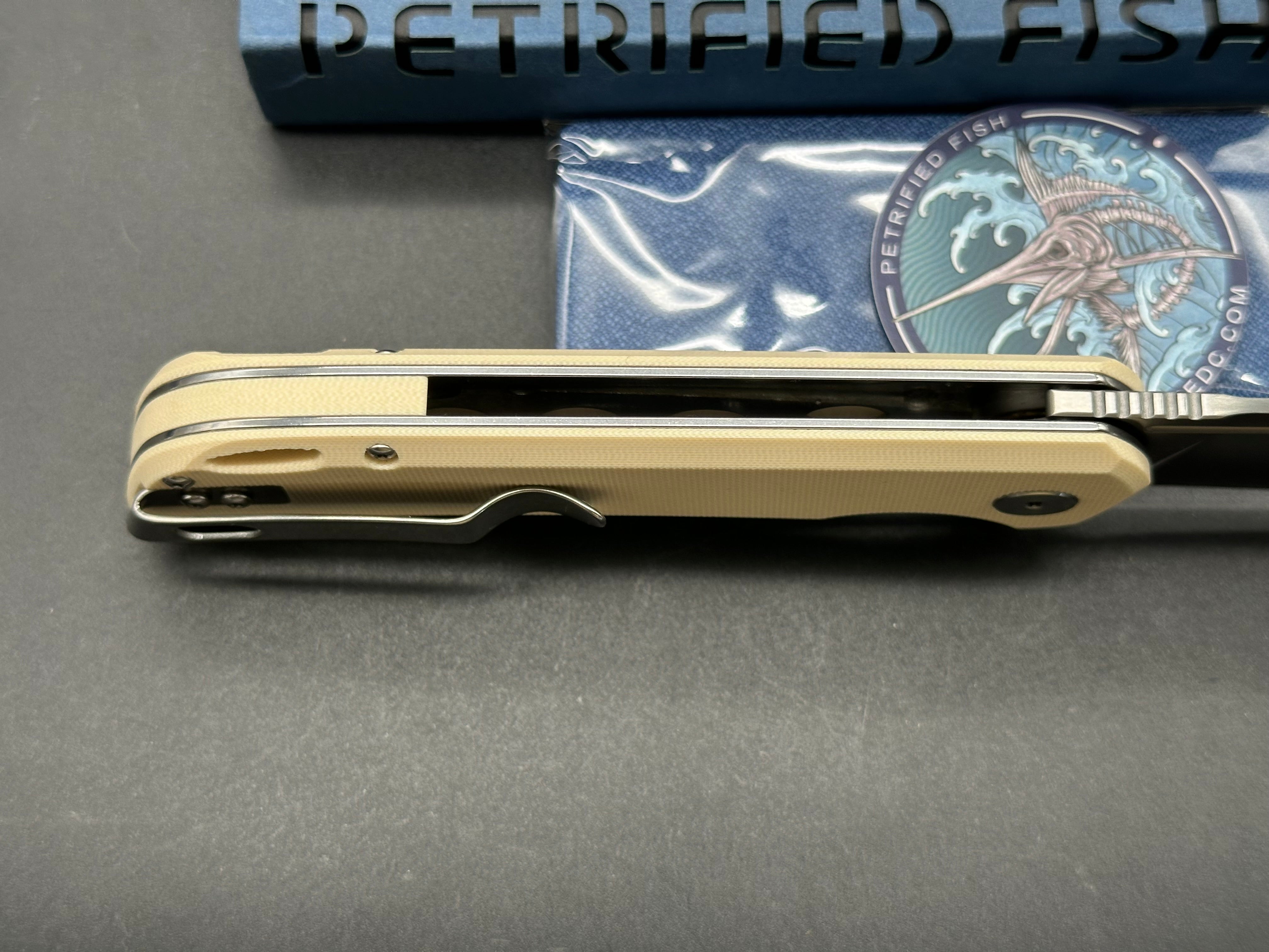 Petrified Fish PFB05 Tunny , 3.86" 14C28N Steel Blade, G10