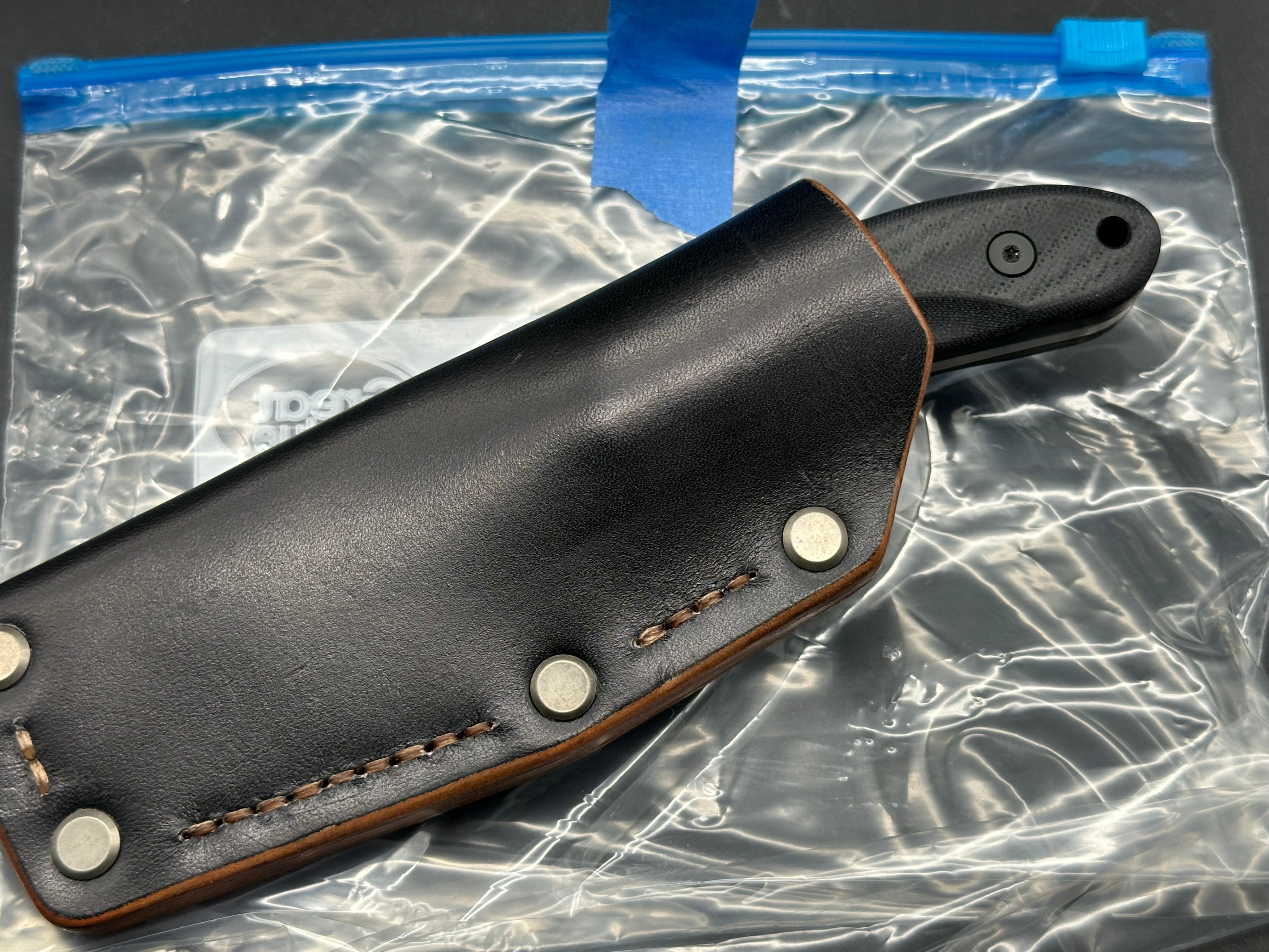 Off Grid Hoglet fixed blade knife Chop mod custom sheath