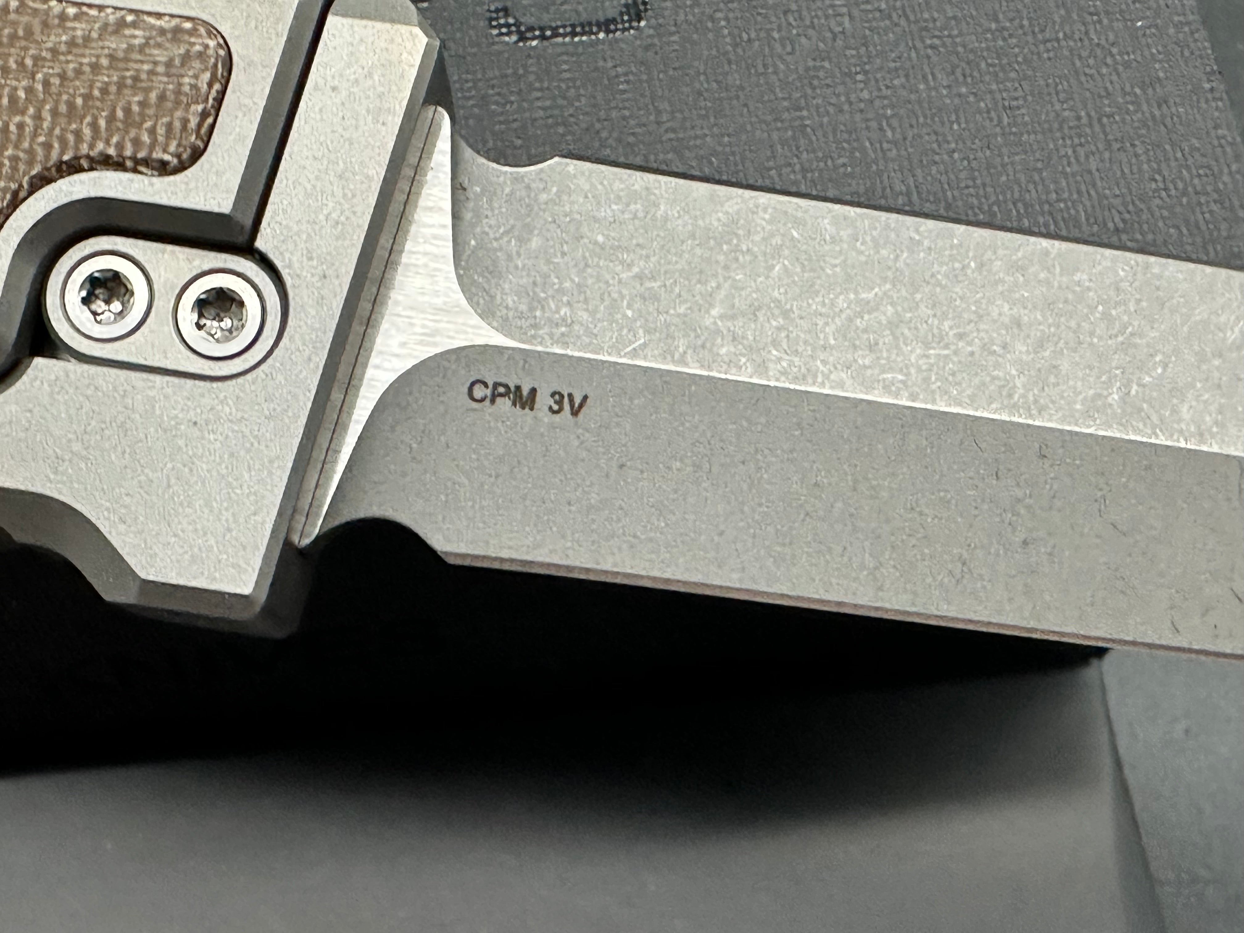 Reate Exo-M #149 Double Edge CPM-3V titanium/Green Micarta