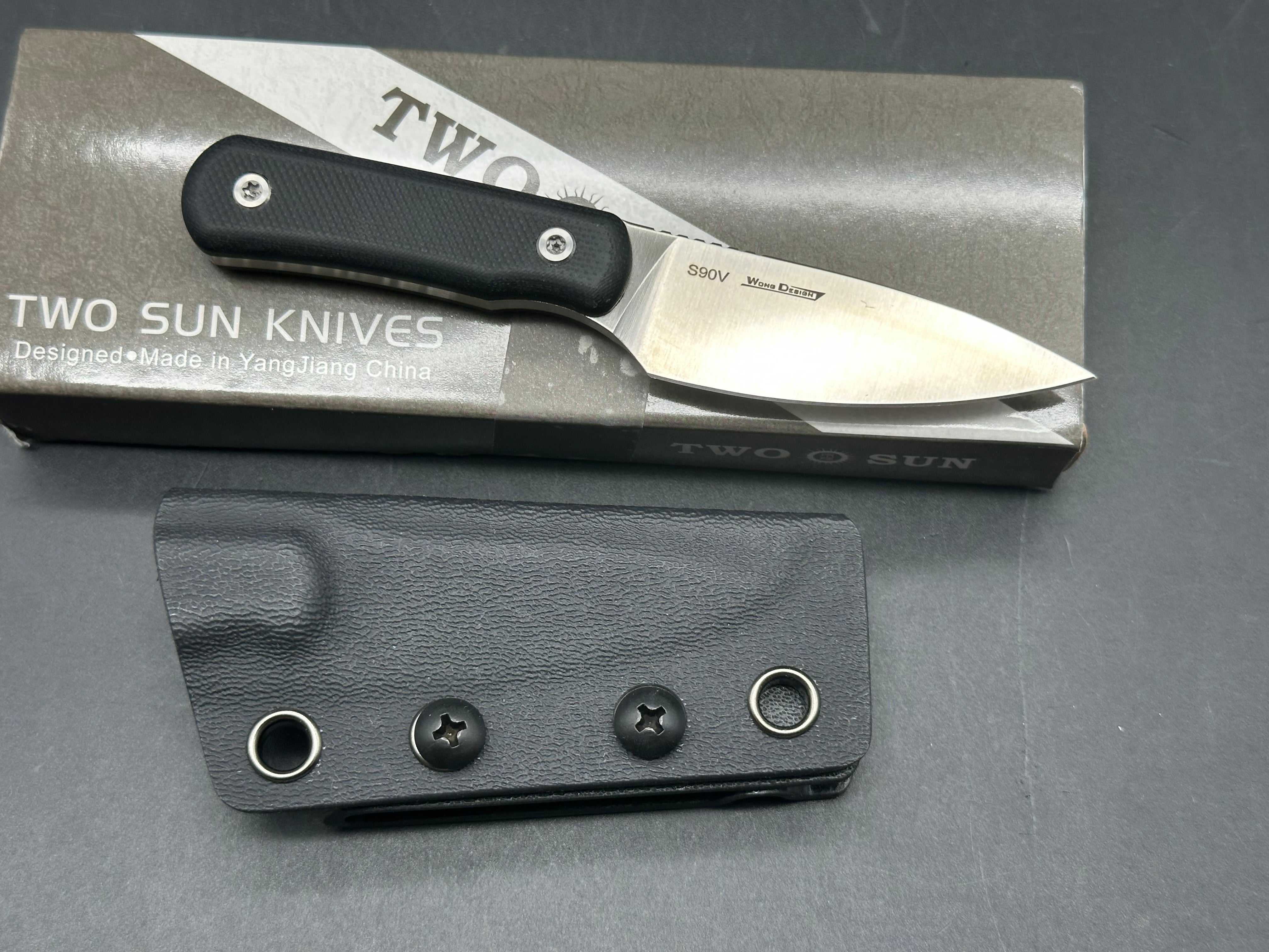 TwoSun TS150 black G10 scale with S90V blade