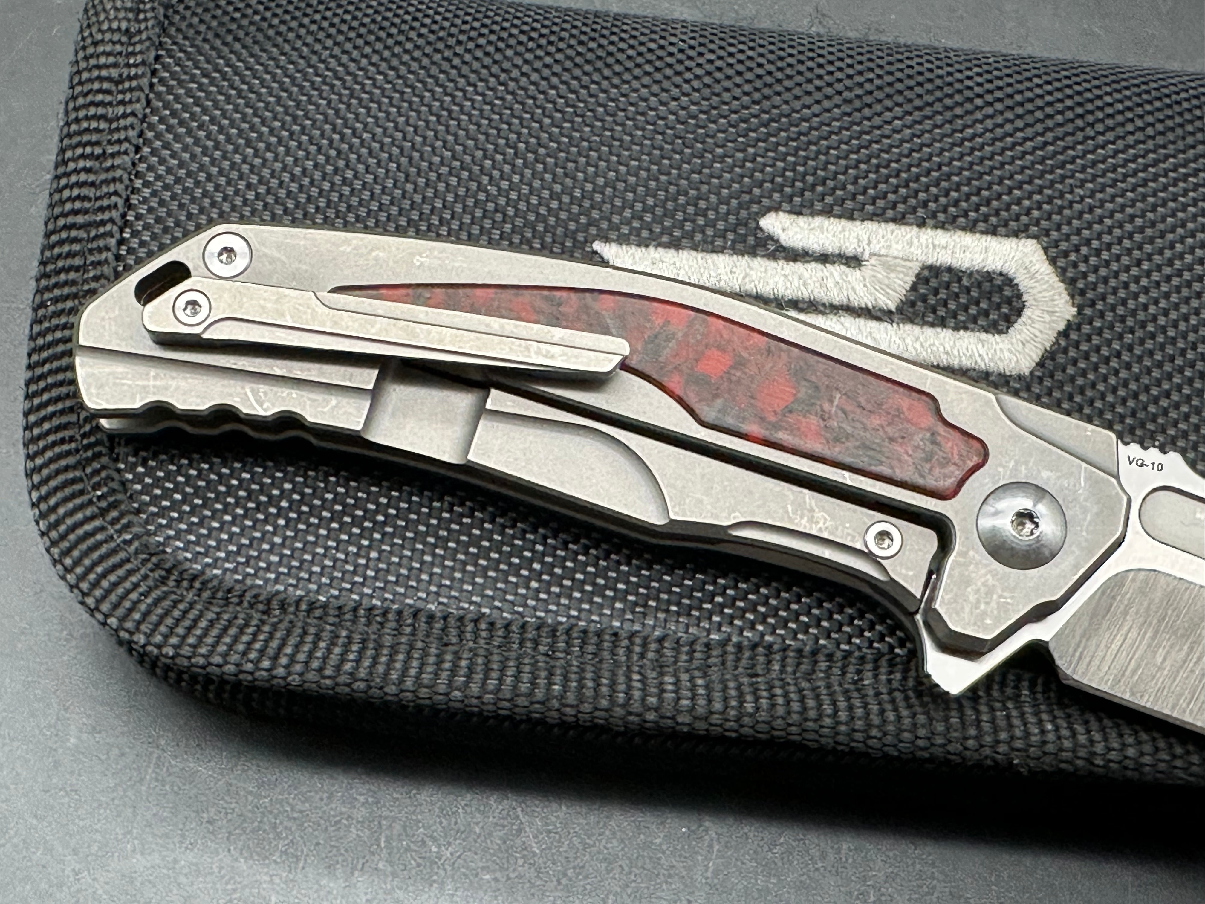 Boker Plus Mini Aphex VG-10 blade Ti/Cf scales