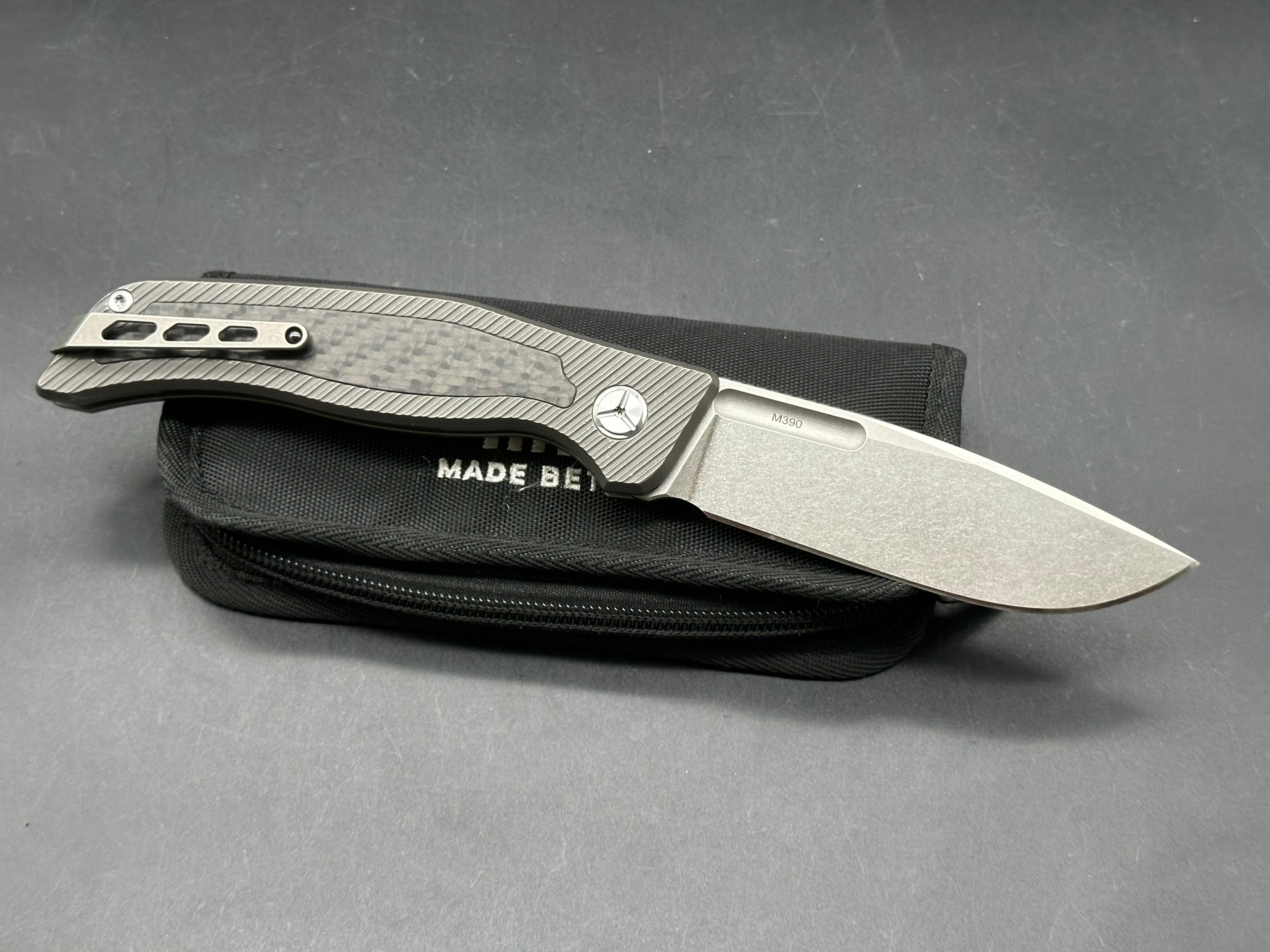 TwoSun Vandal m390 blade Ti/Cf scales