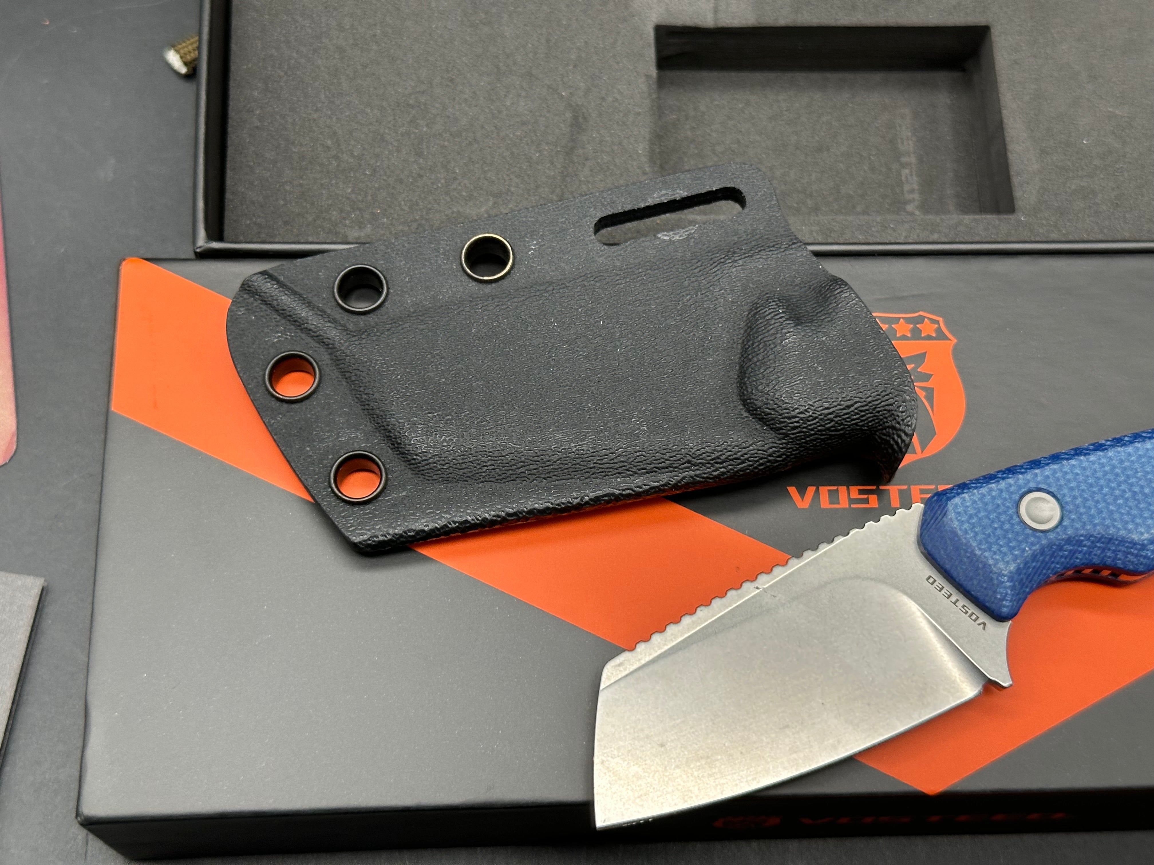 Vosteed Marmoset fixed blade knife w/custom sheath