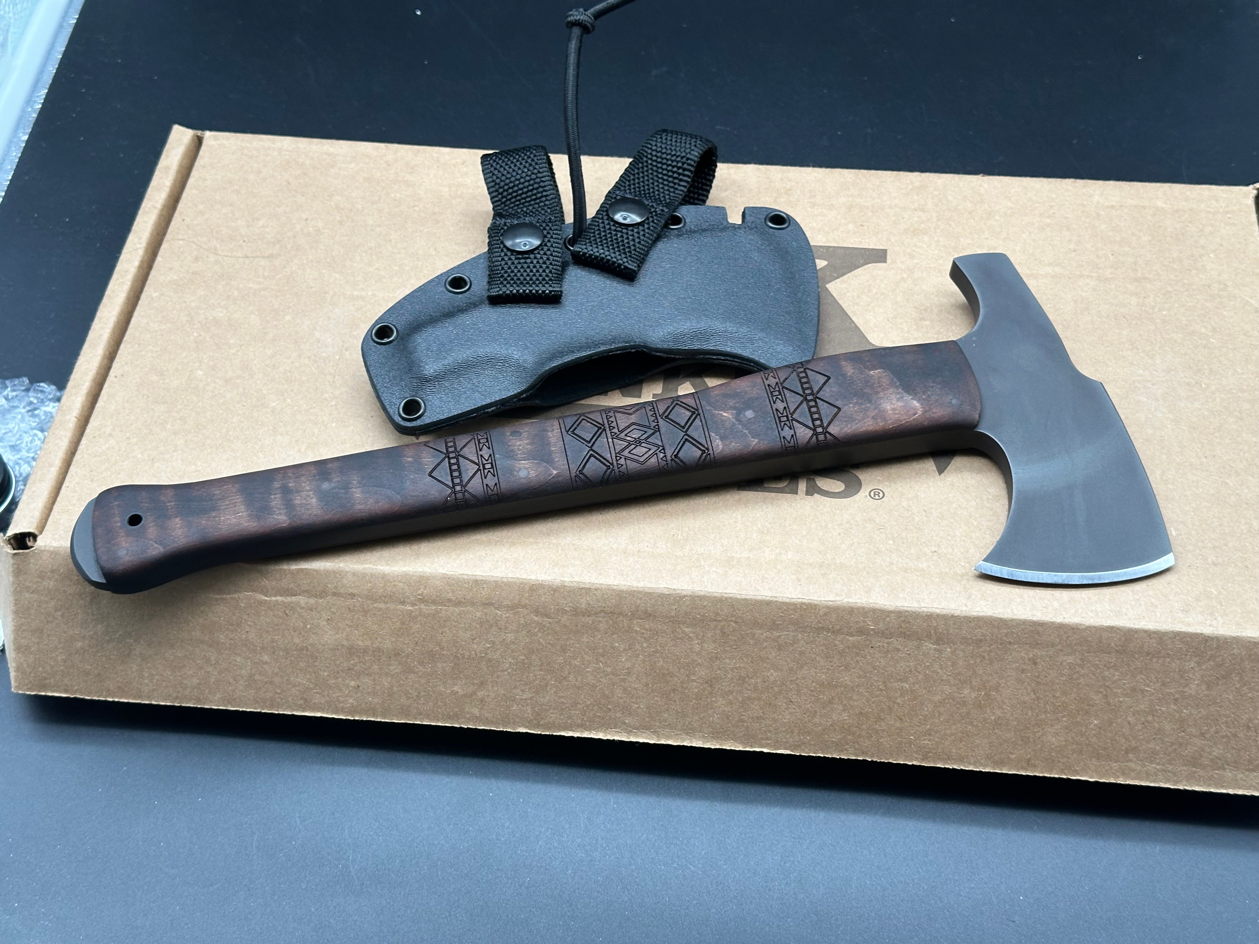 Winkler Knives Hammer Combat Axe - Tribal Maple Tomahawk