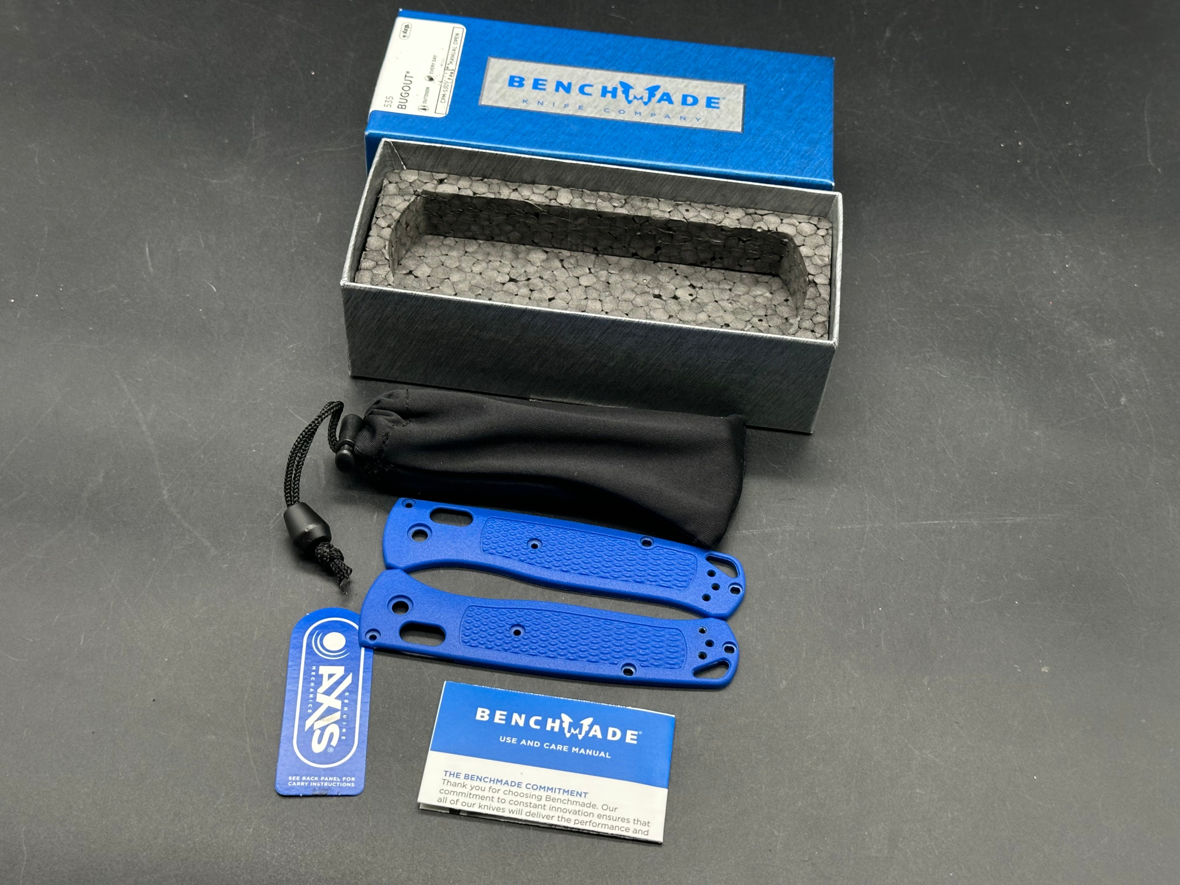 Benchmade Bugout titanium scales/ includes original scales
