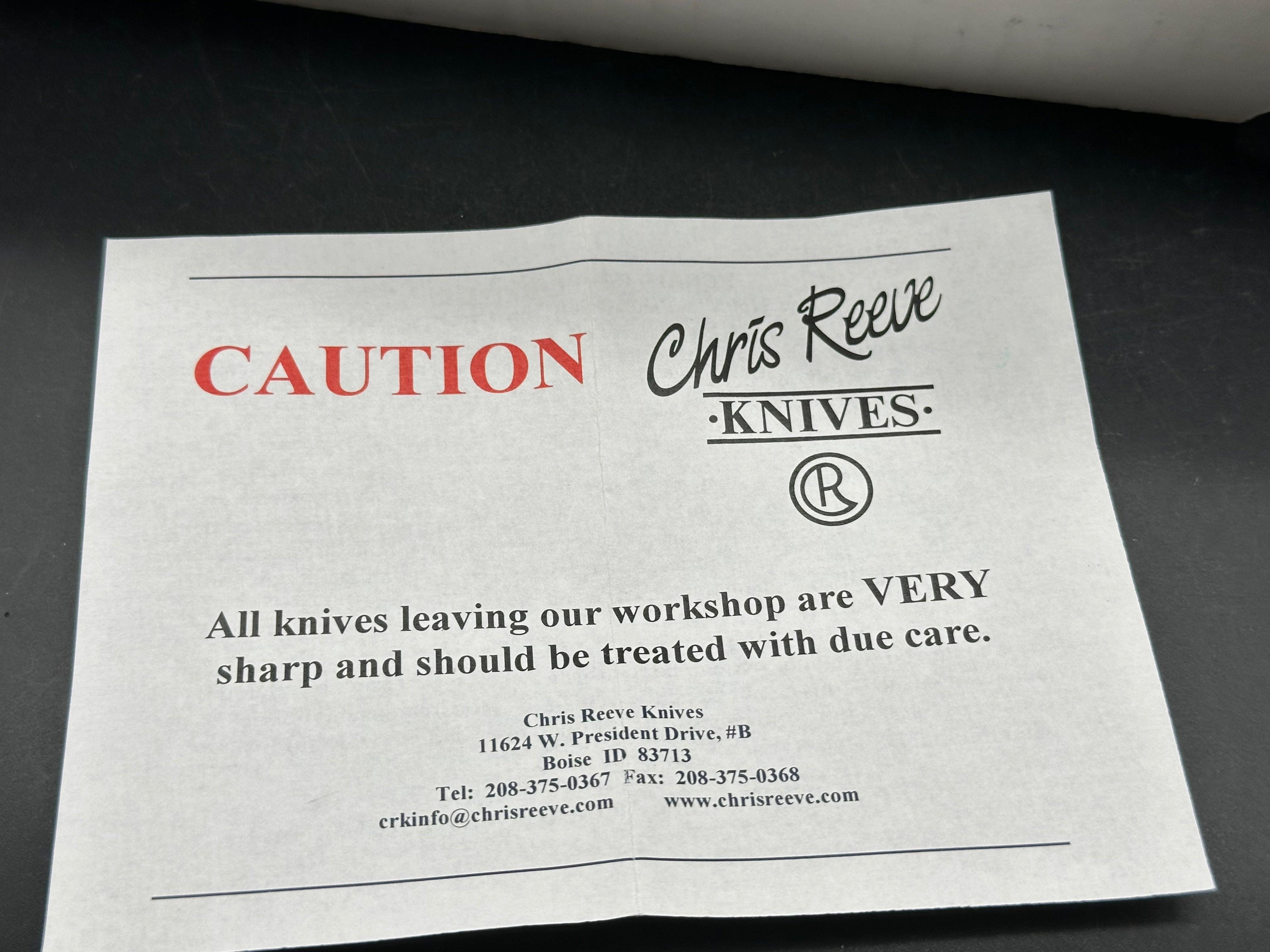 Chris Reeve Knife MK VI fixed blade discontinued