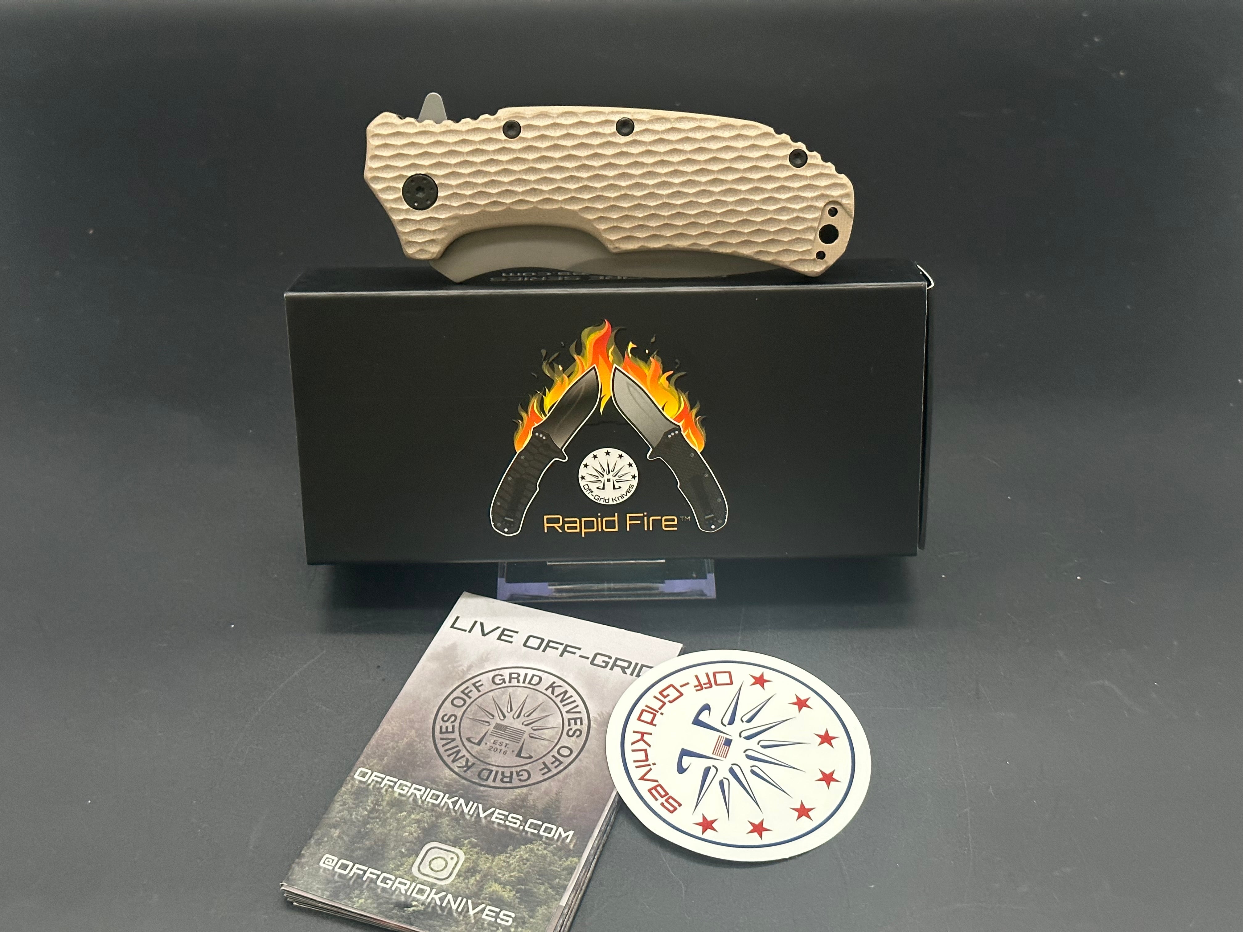 Off Grid Knives Rapid Fire Coyote