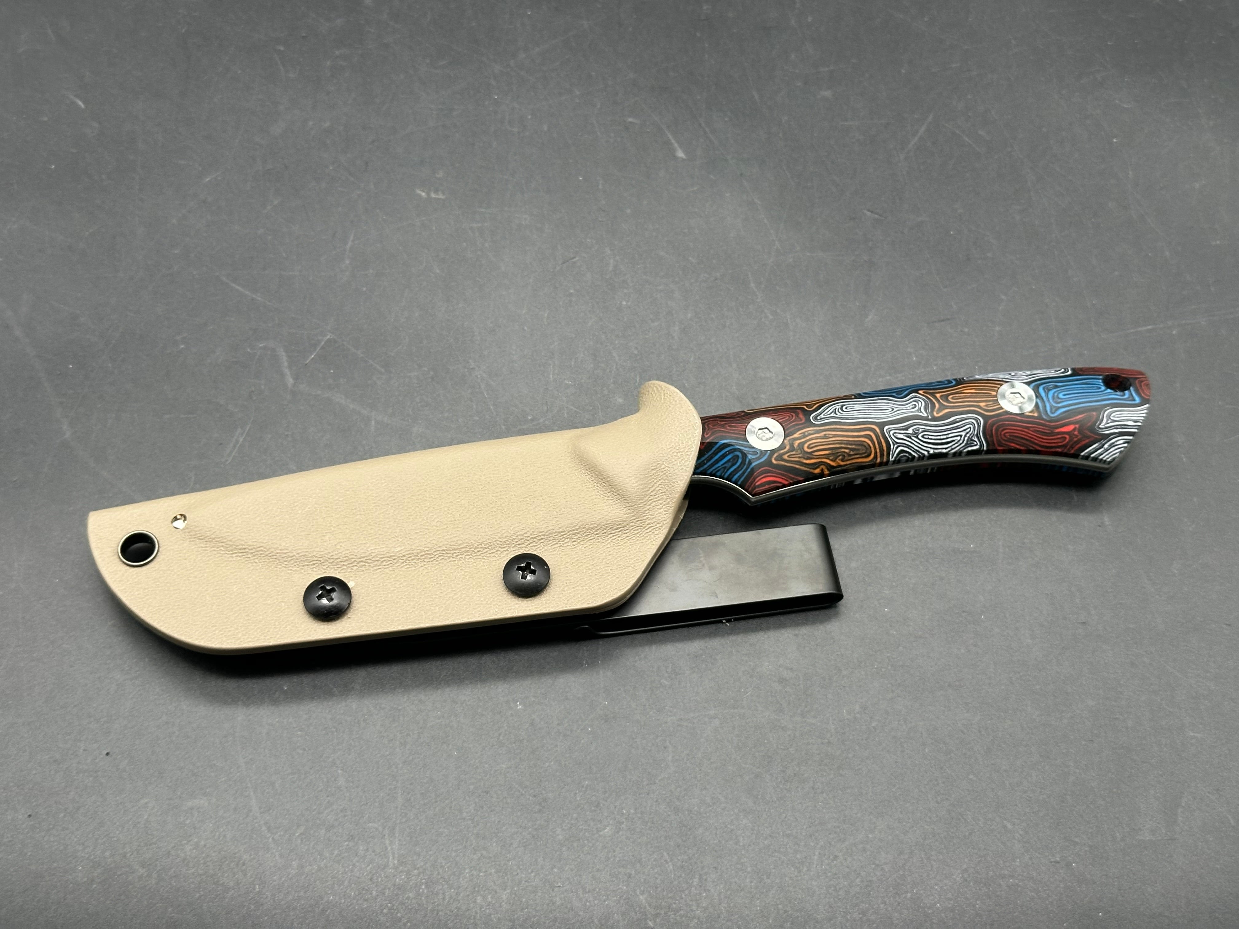SDOKEDC Fixed blade knife DC53 blade includes sheath