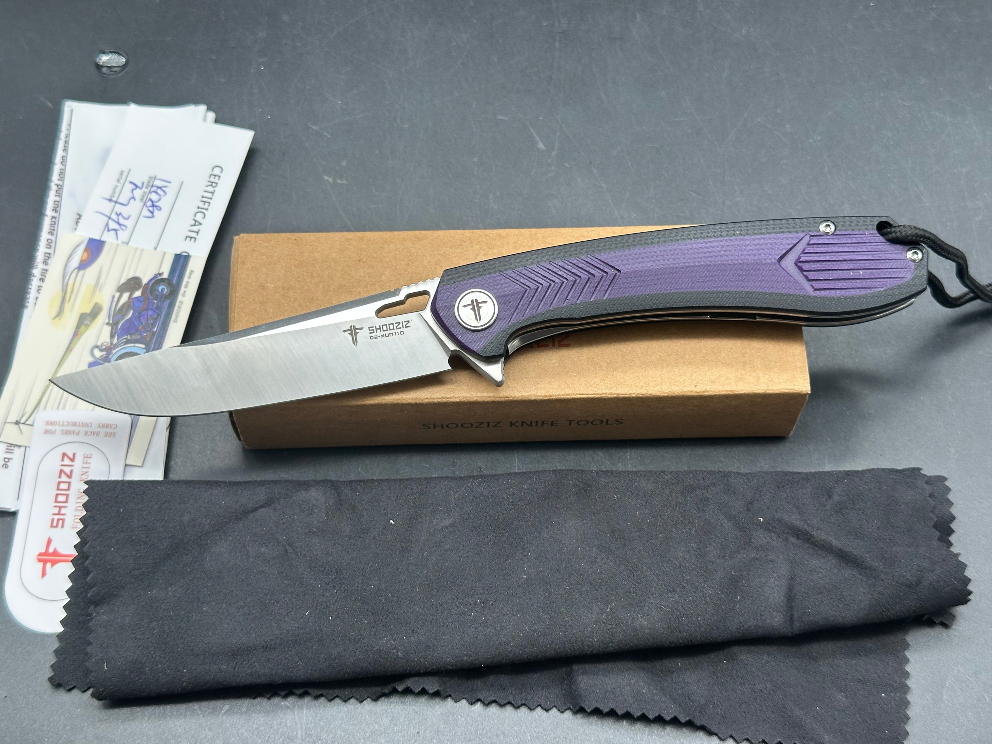 Shooziz XUN-110 purple scales w/D2 blade