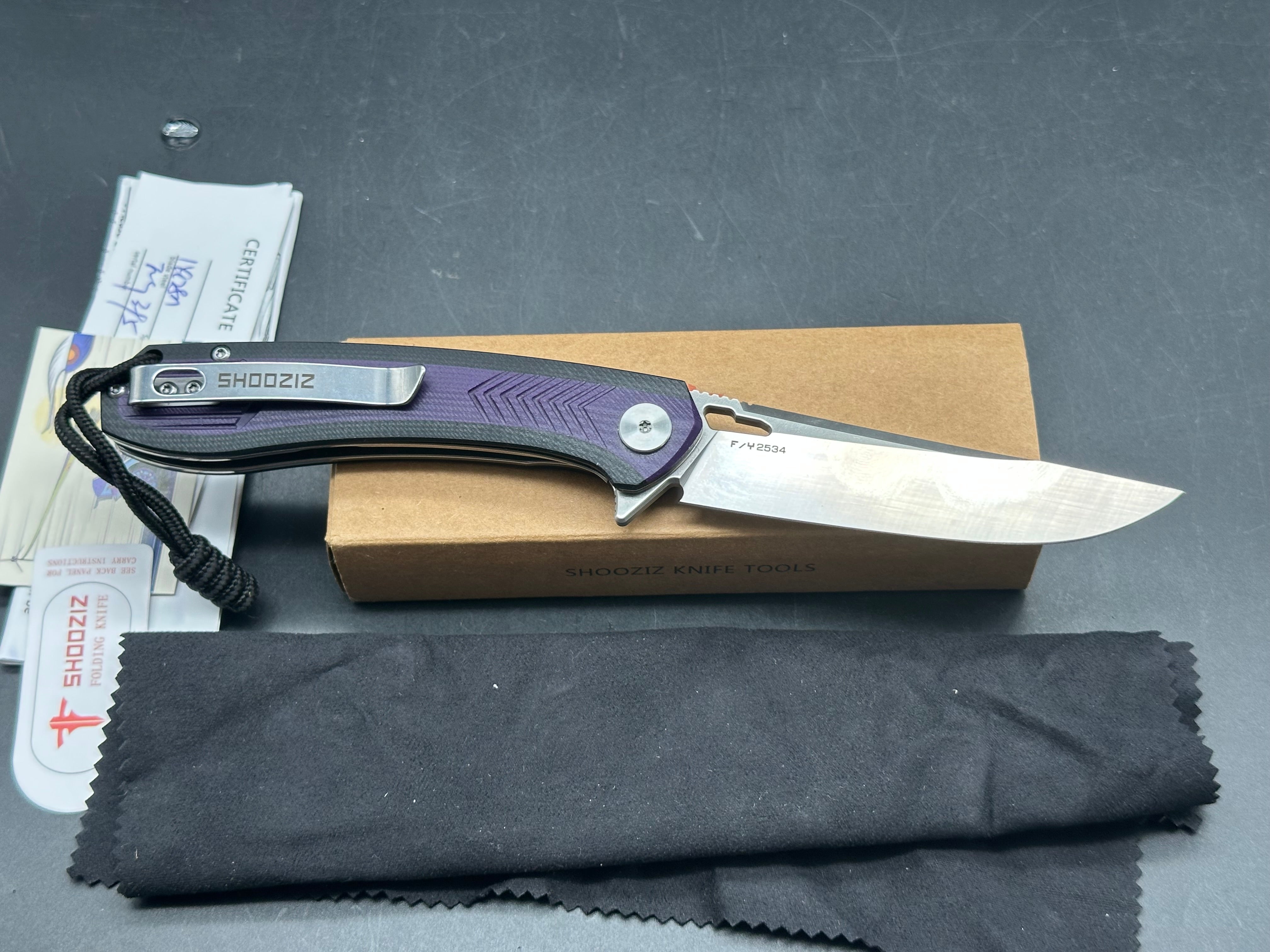 Shooziz XUN-110 purple scales w/D2 blade