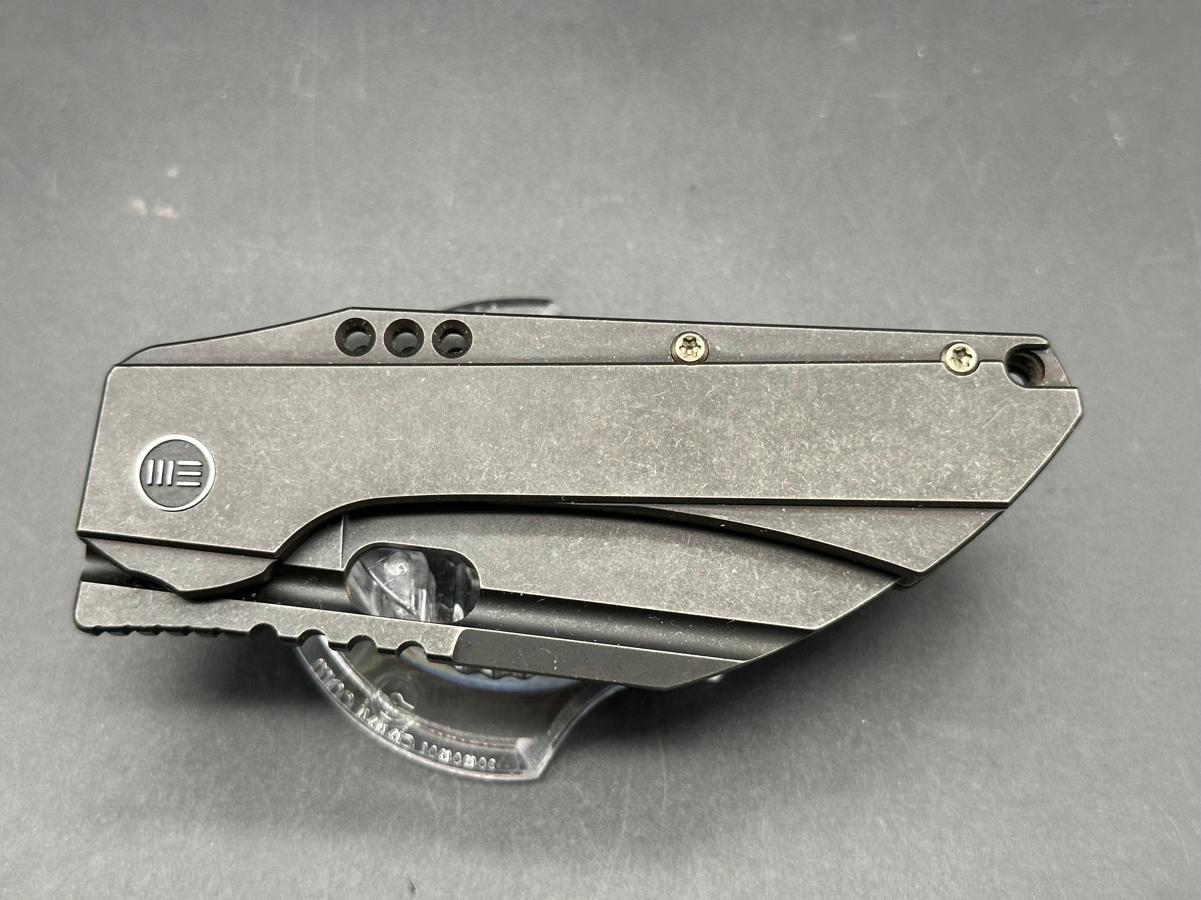 WE Knife Co. Roxi 3 Frame Lock Knife Black Titanium (3.1" Black S35VN)