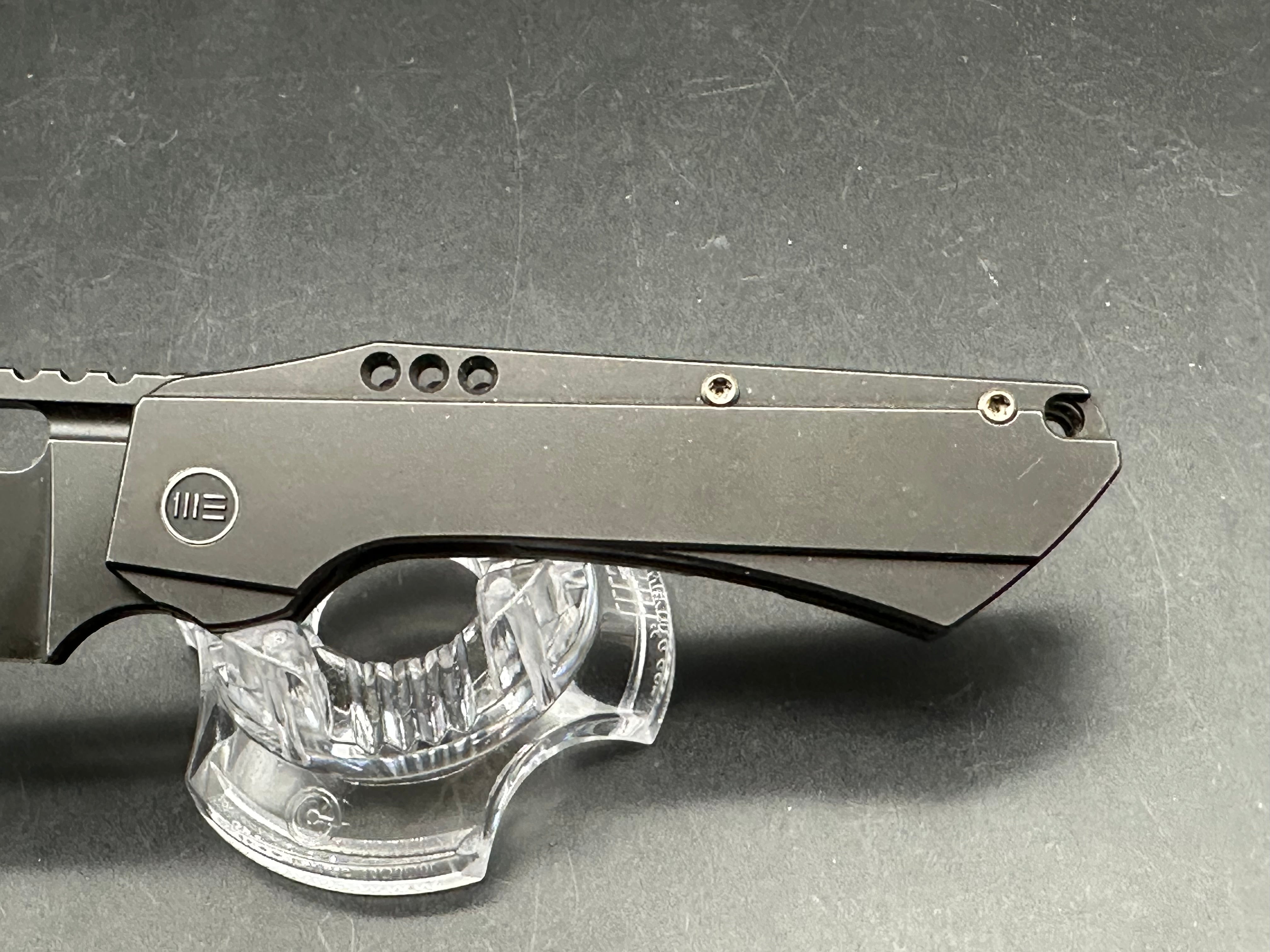 WE Knife Co. Roxi 3 Frame Lock Knife Black Titanium (3.1" Black S35VN)