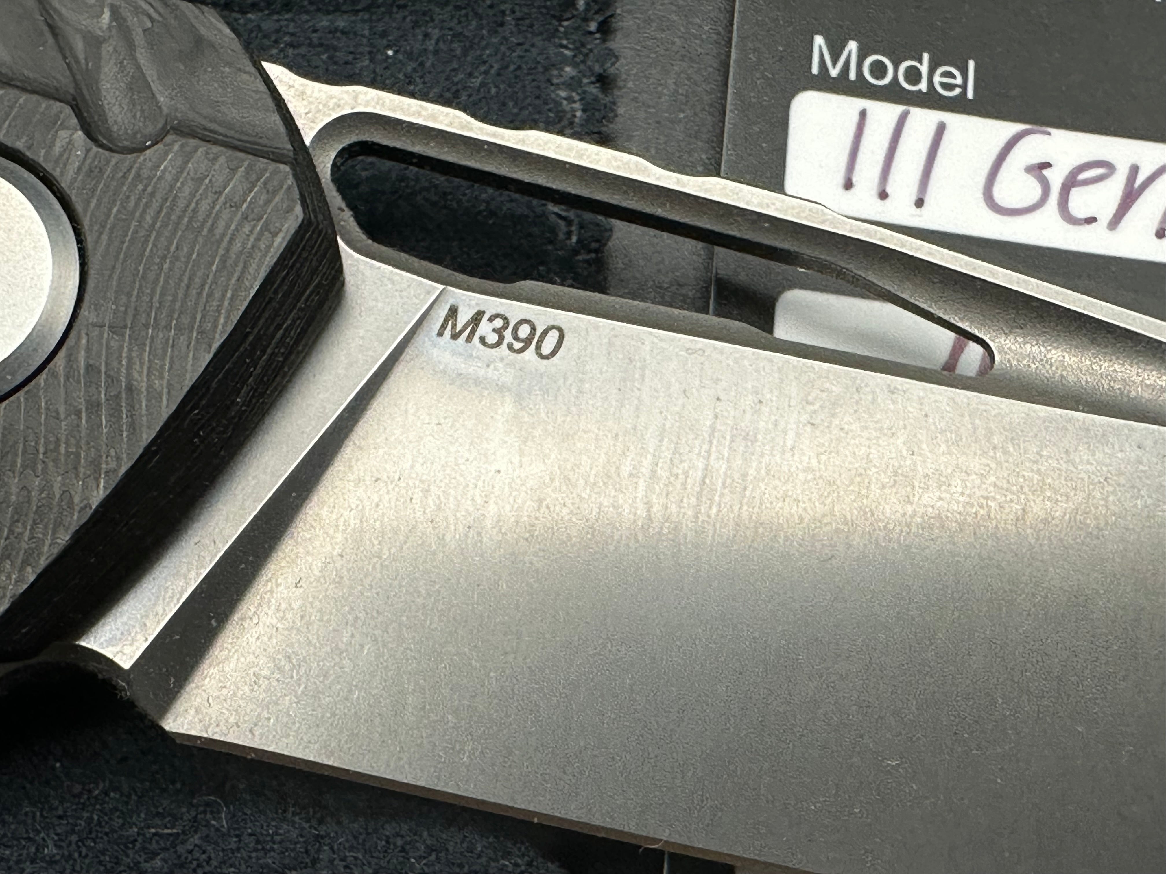 Shirogorov 111 GEN 5.1 – M390 BLADE – MARBLE CARBON FIBER HANDLE – MRBS