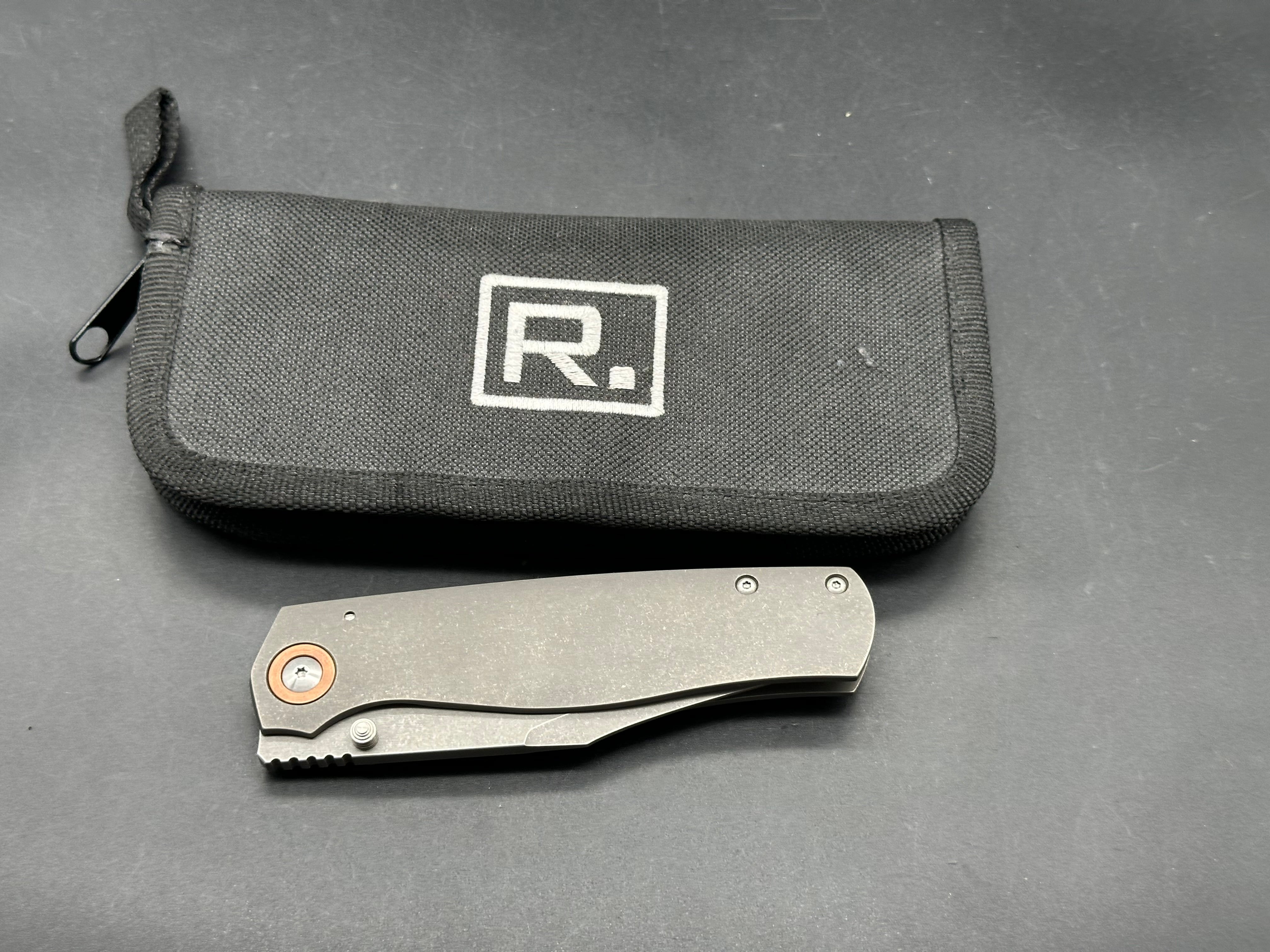 Ray Laconico Albatross bowie grind with copper pivot collars