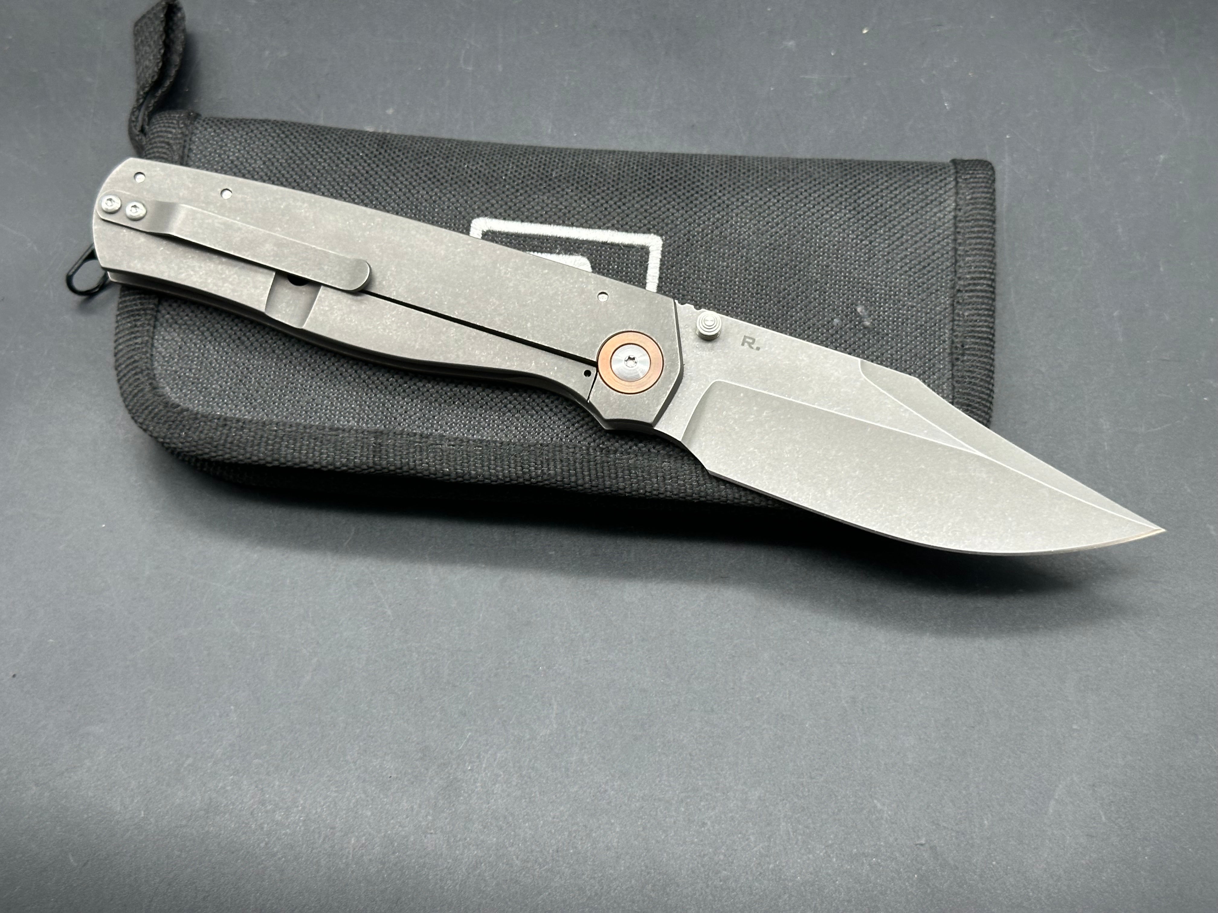 Ray Laconico Albatross bowie grind with copper pivot collars