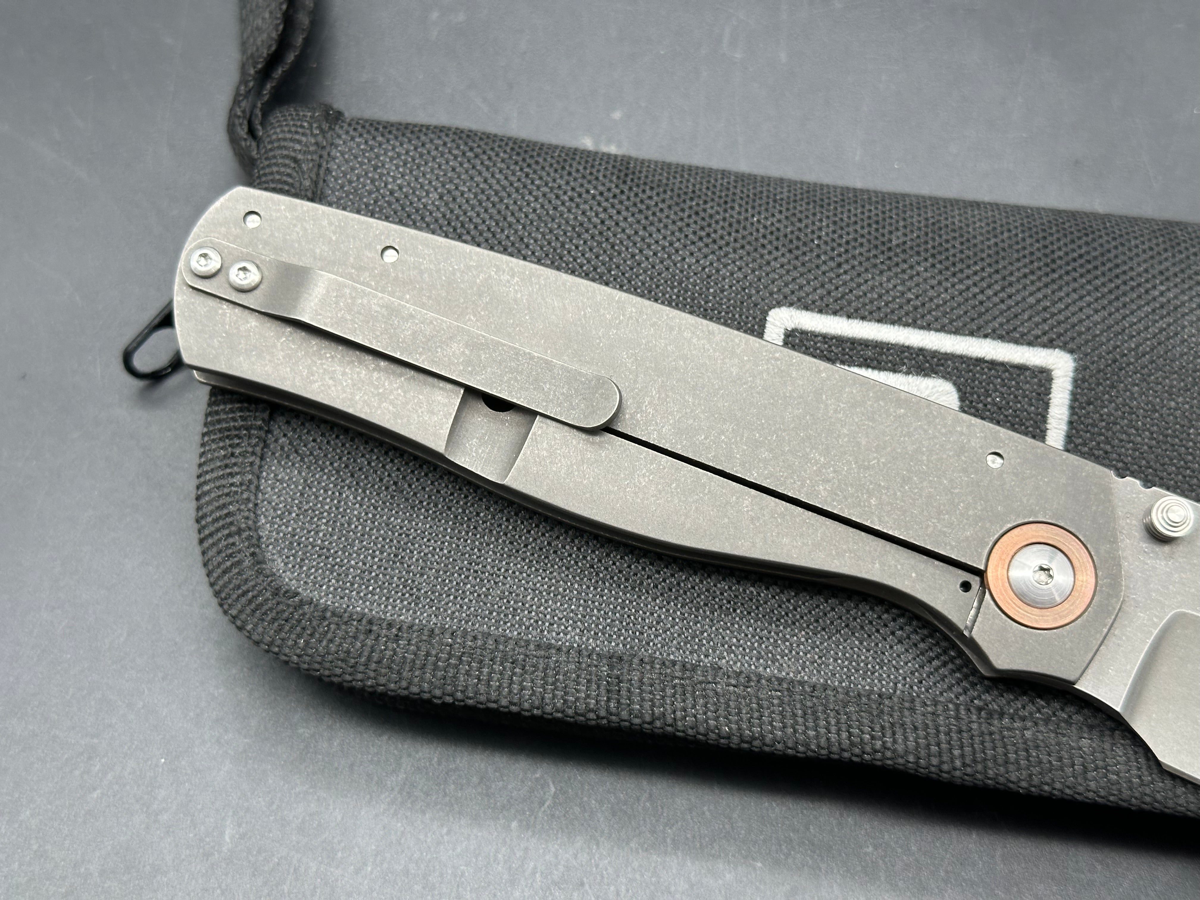 Ray Laconico Albatross bowie grind with copper pivot collars