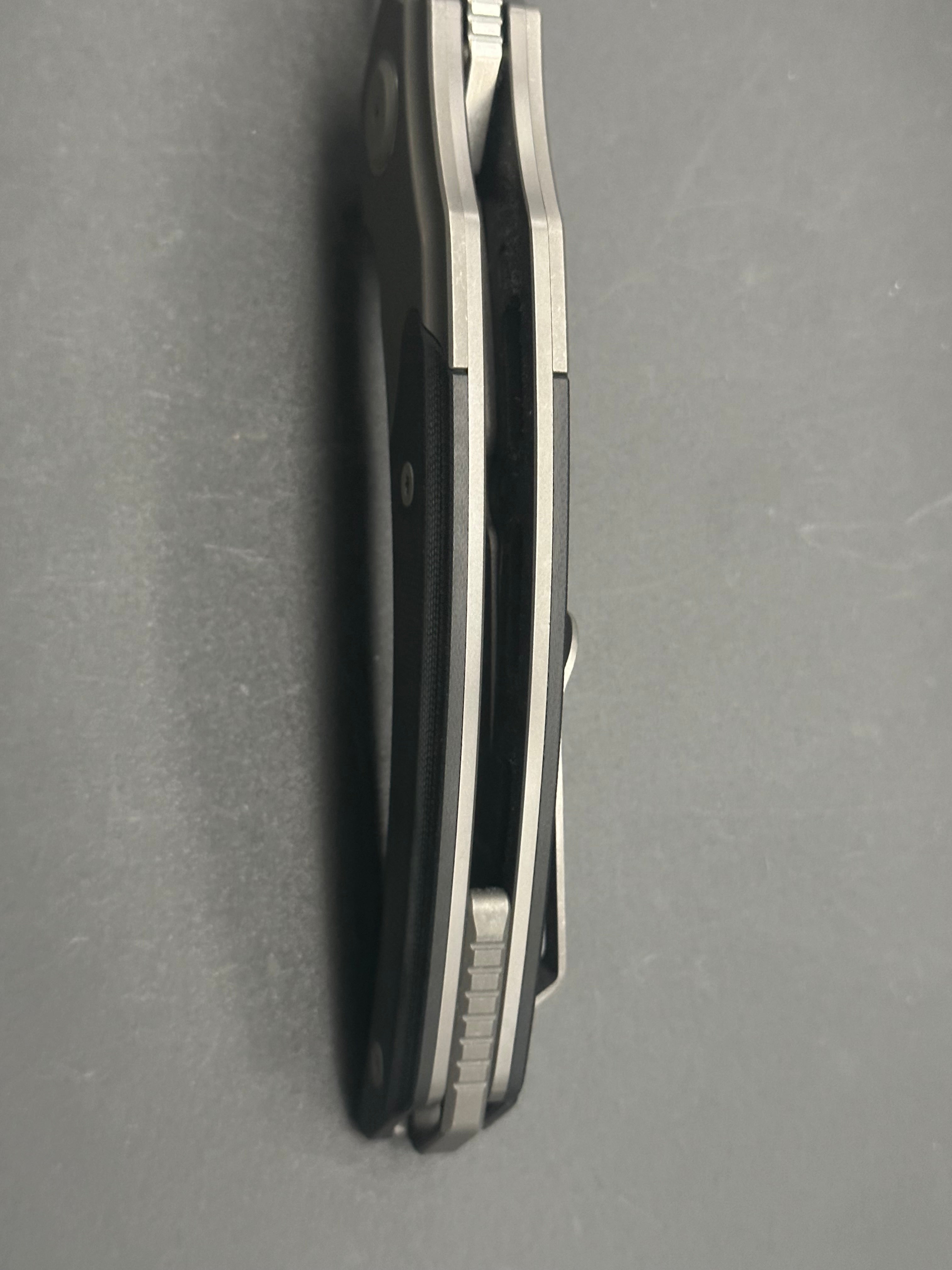 MAXACE ROCK FOLDING KNIFE BLACK G10 HANDLE M390 PLAIN EDGE MRK01