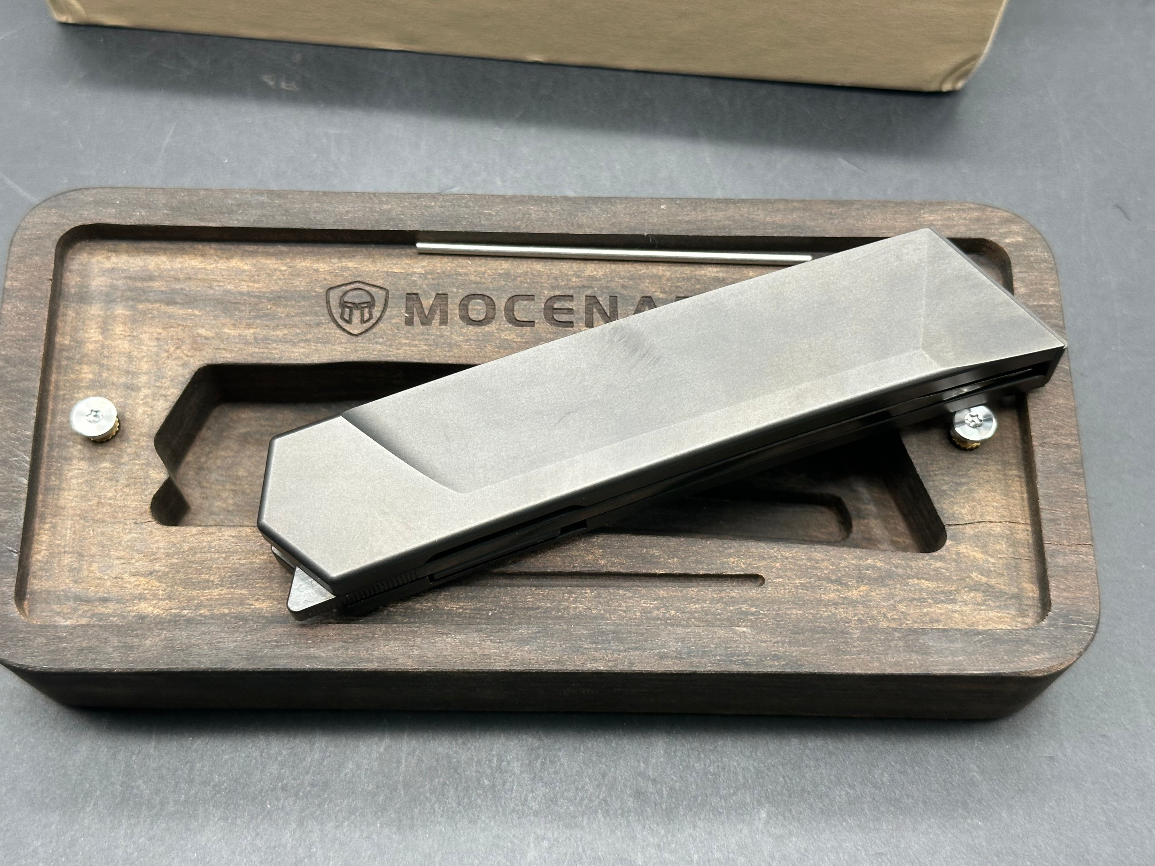 Mocenary Knives - MK-05 (toolless construction)/Black DLC Ti Handle/Tanto/Black DLC Bohler M390