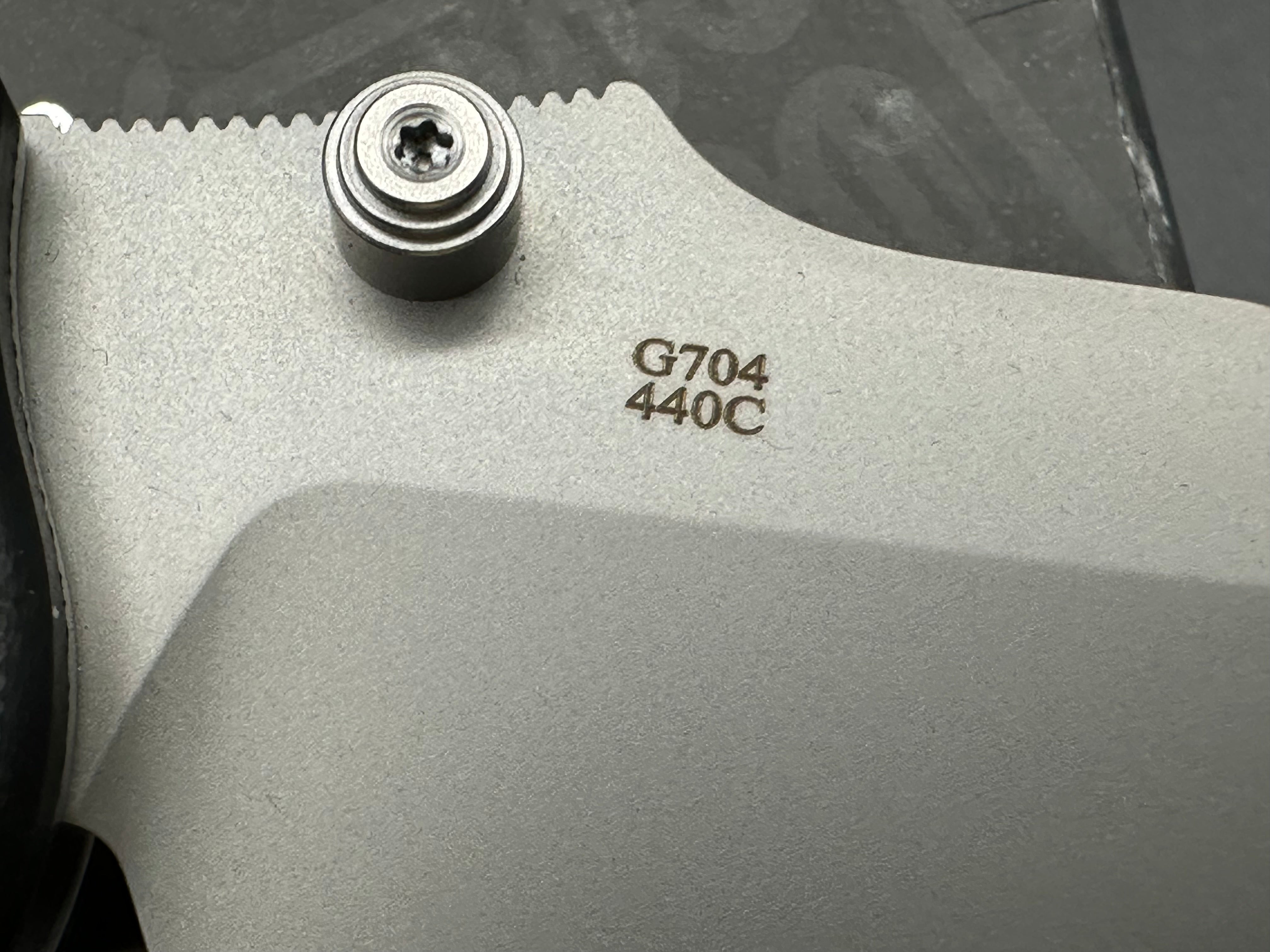 Ganzo G704-BK, 3.35” 440C Satin Drop Point Blade, Black G10 Handle