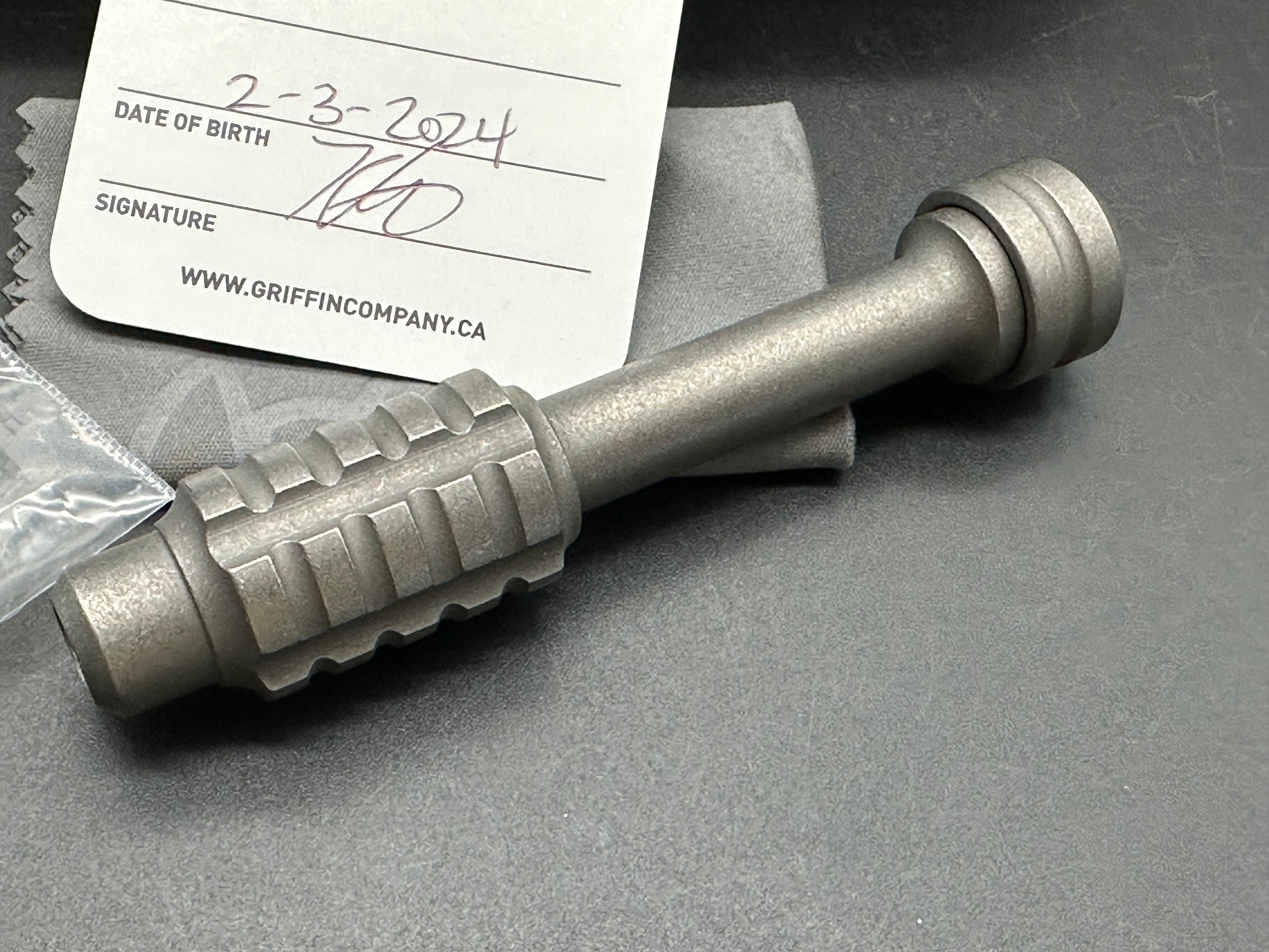 Griffin Co MK2 3.75" Blasted and Tumbled Titanium Bit Driver Tool