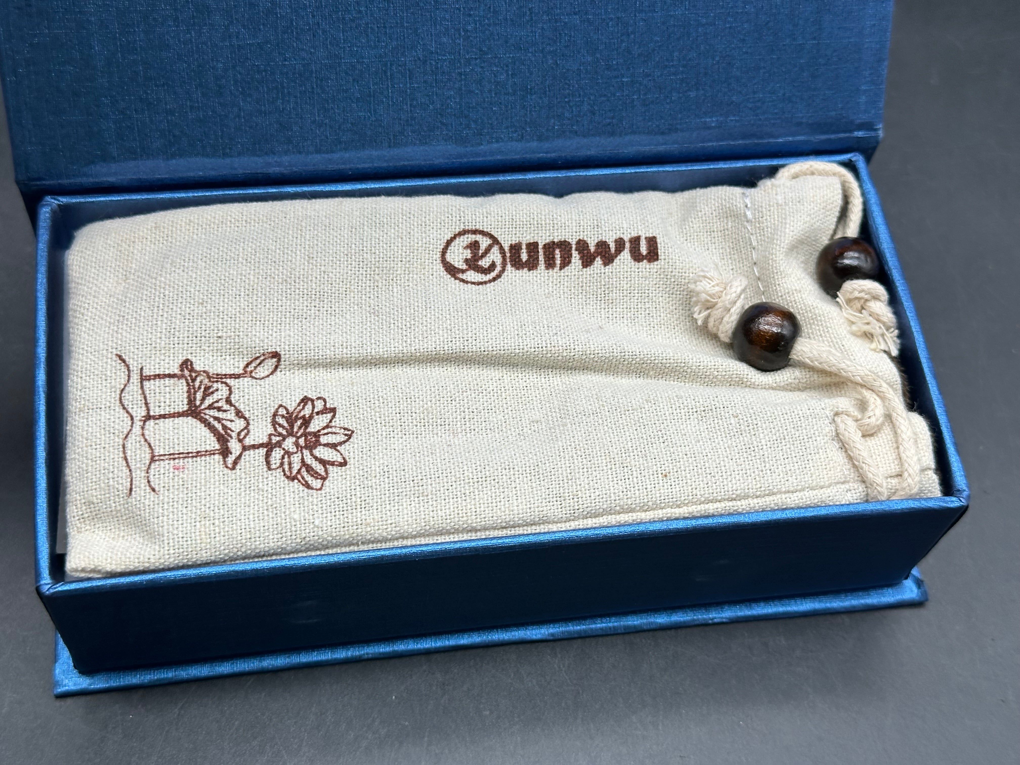 Kunwu Padre (K706T-1), Stonewashed Vanax Blade, Stonewashed Ti Handles with Diamond Texture, Timascus Pivot Collars