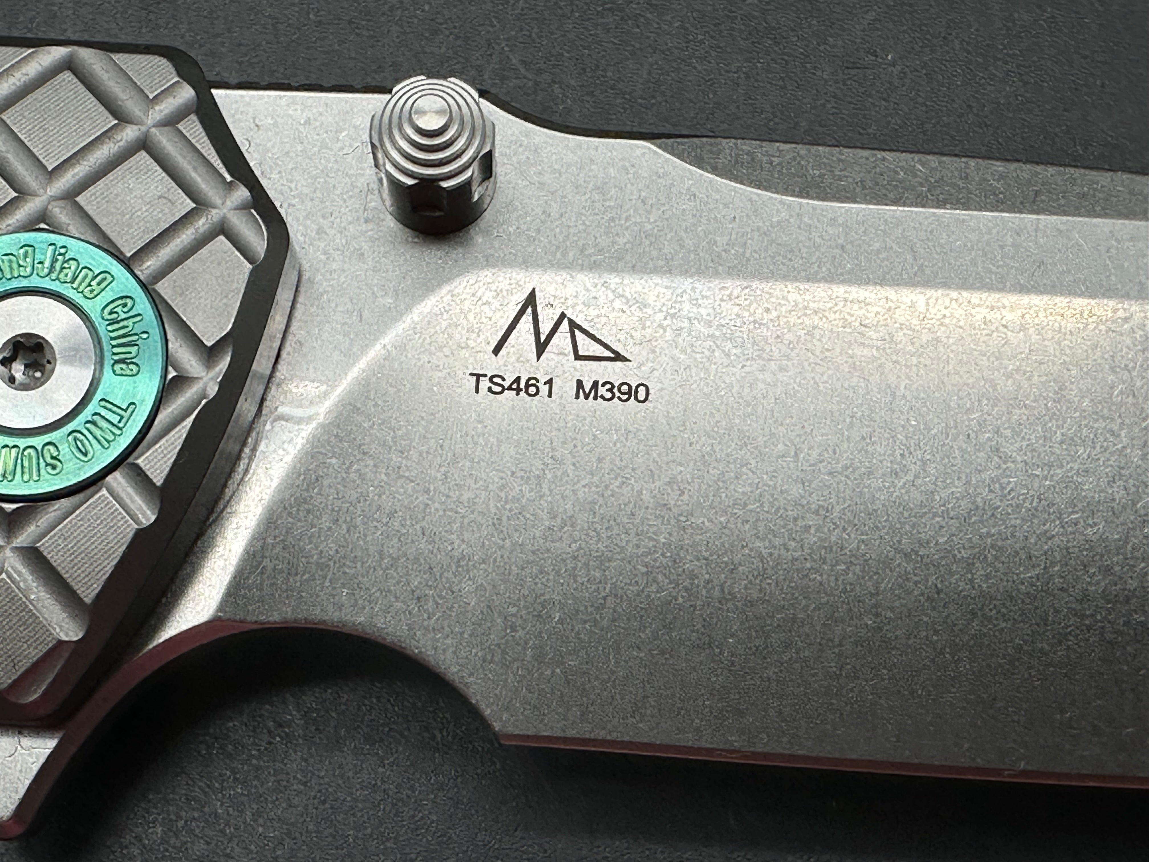 TWOSUN FLIPPER TITANIUM/PEI HANDLE M390 TS461-M390